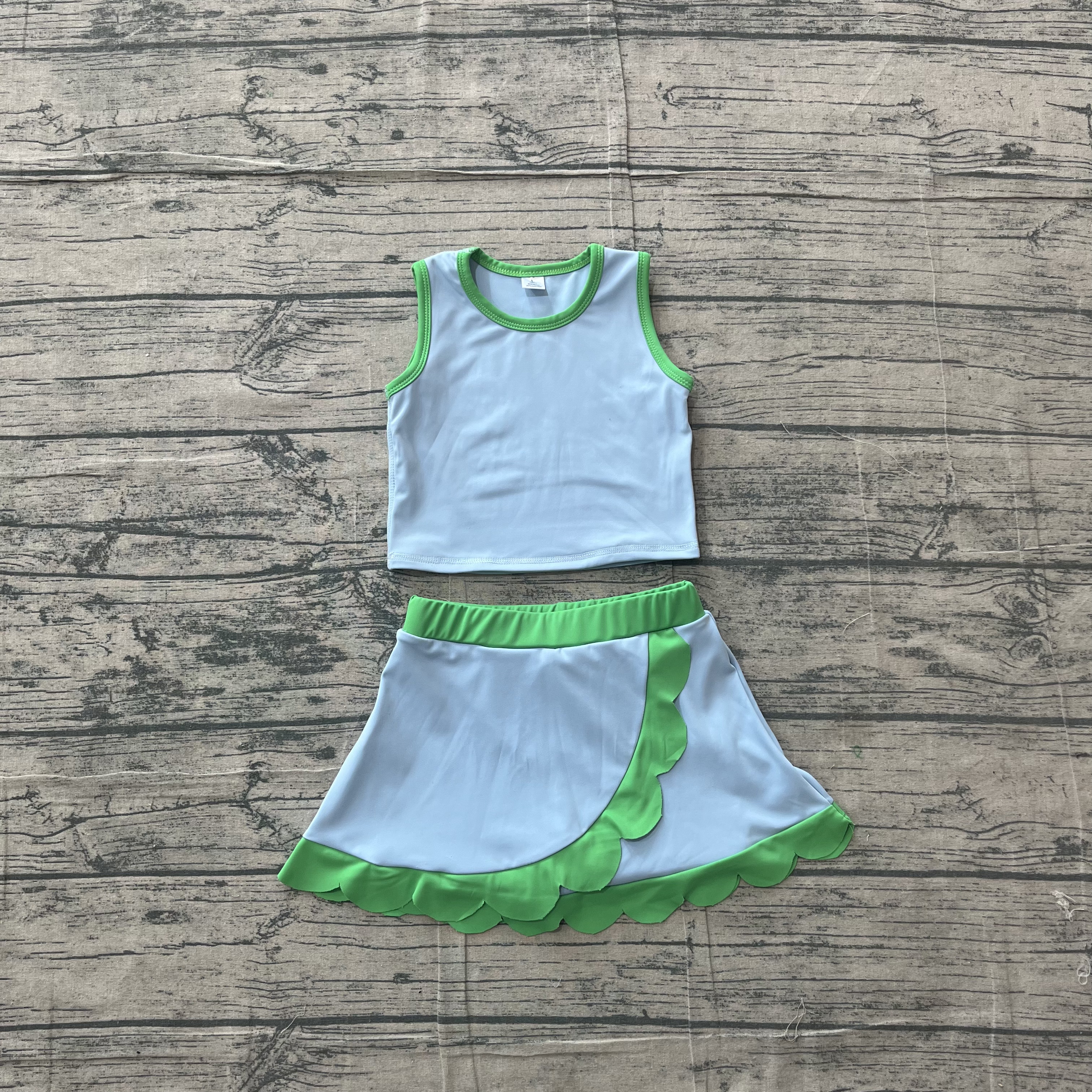 GSD4021 pre-order toddler clothes blue print girl summer yoga set-real pic 2026.5.5