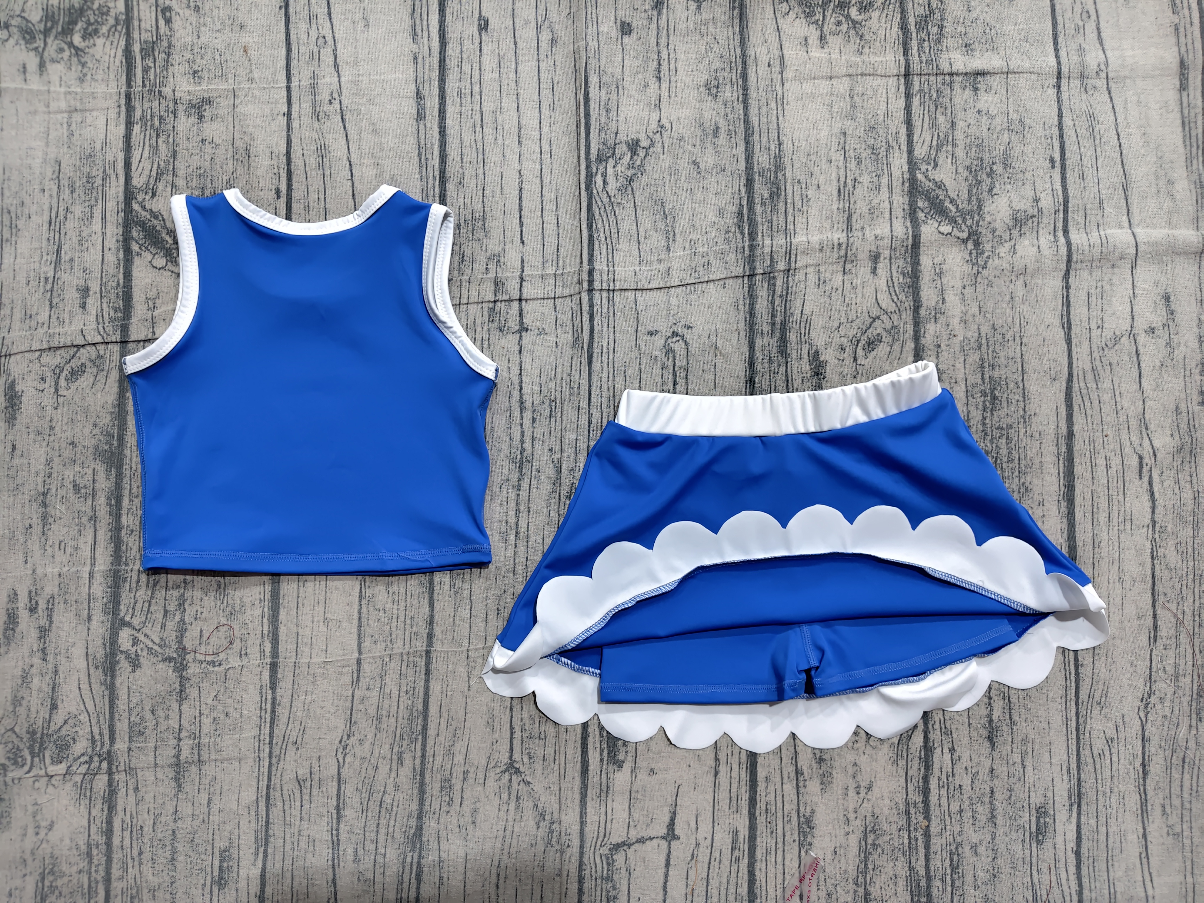GSD4023 pre-order toddler clothes blue print girl summer yoga set-real pic 2026.4.23 