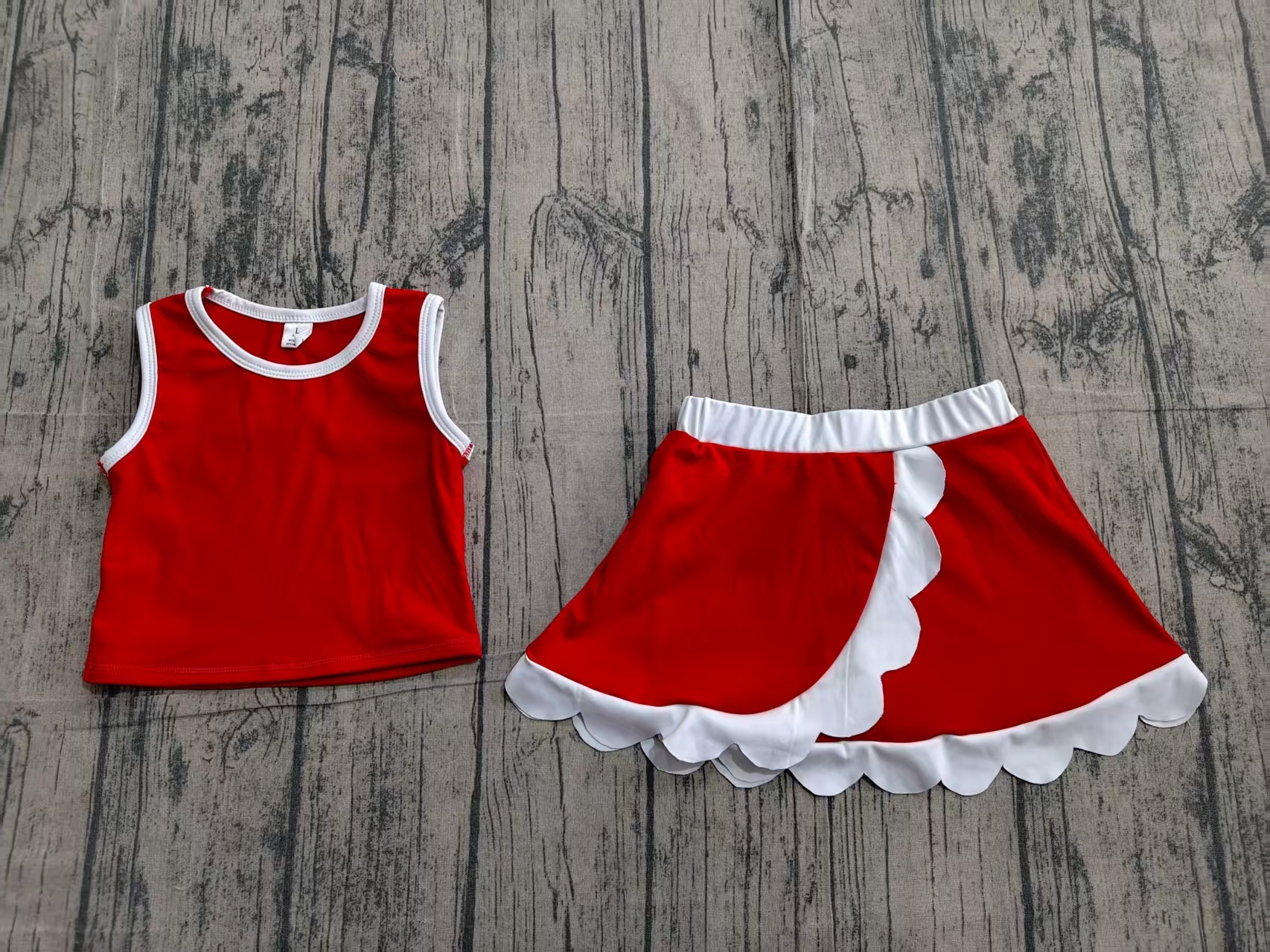 GSD4027 pre-order toddler clothes red print girl summer yoga set-real pic 2026.4.6 