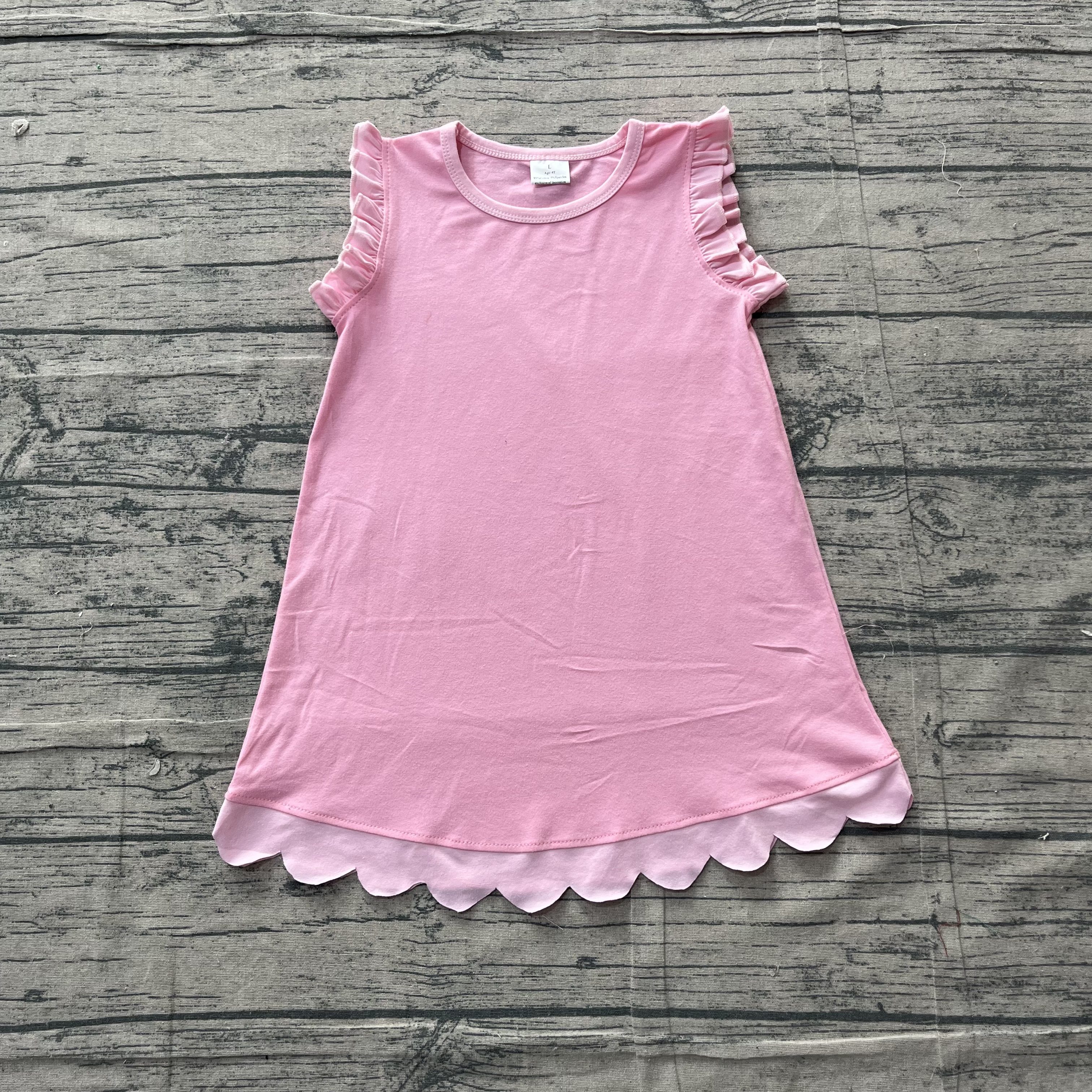 GSD4043 pre-order toddler clothes solid color print girl summer dress-real pic 2026.5.4 