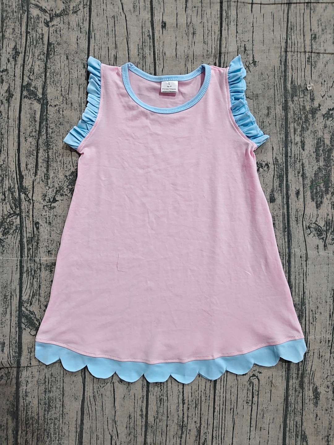 GSD4044 pre-order toddler clothes solid color print girl summer dress-real pic 2026.4.19 