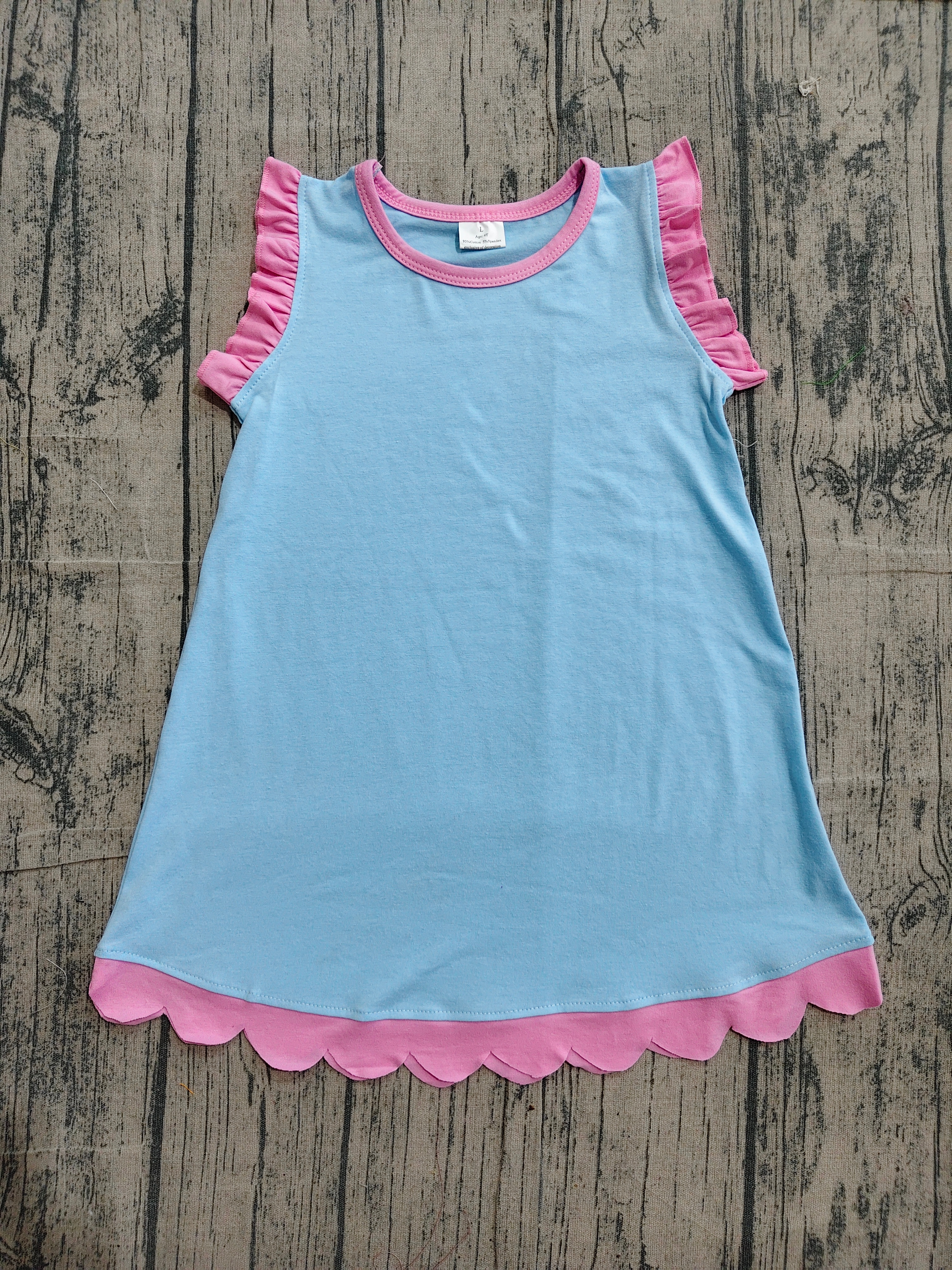 GSD4048 pre-order toddler clothes solid color print girl summer dress-real pic 2026.4.19 