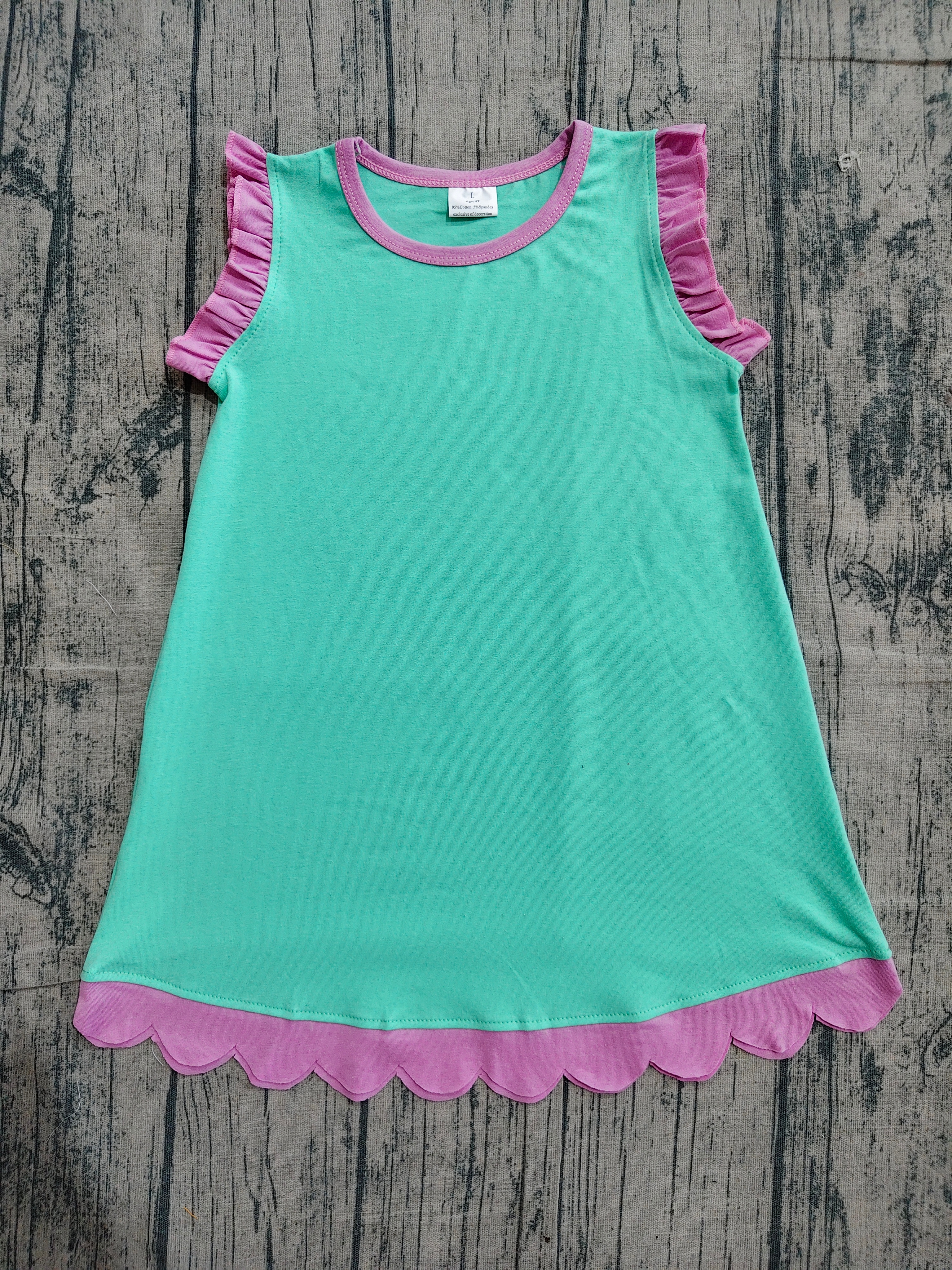 GSD4049 pre-order toddler clothes solid color print girl summer dress-real pic 2026.4.19 