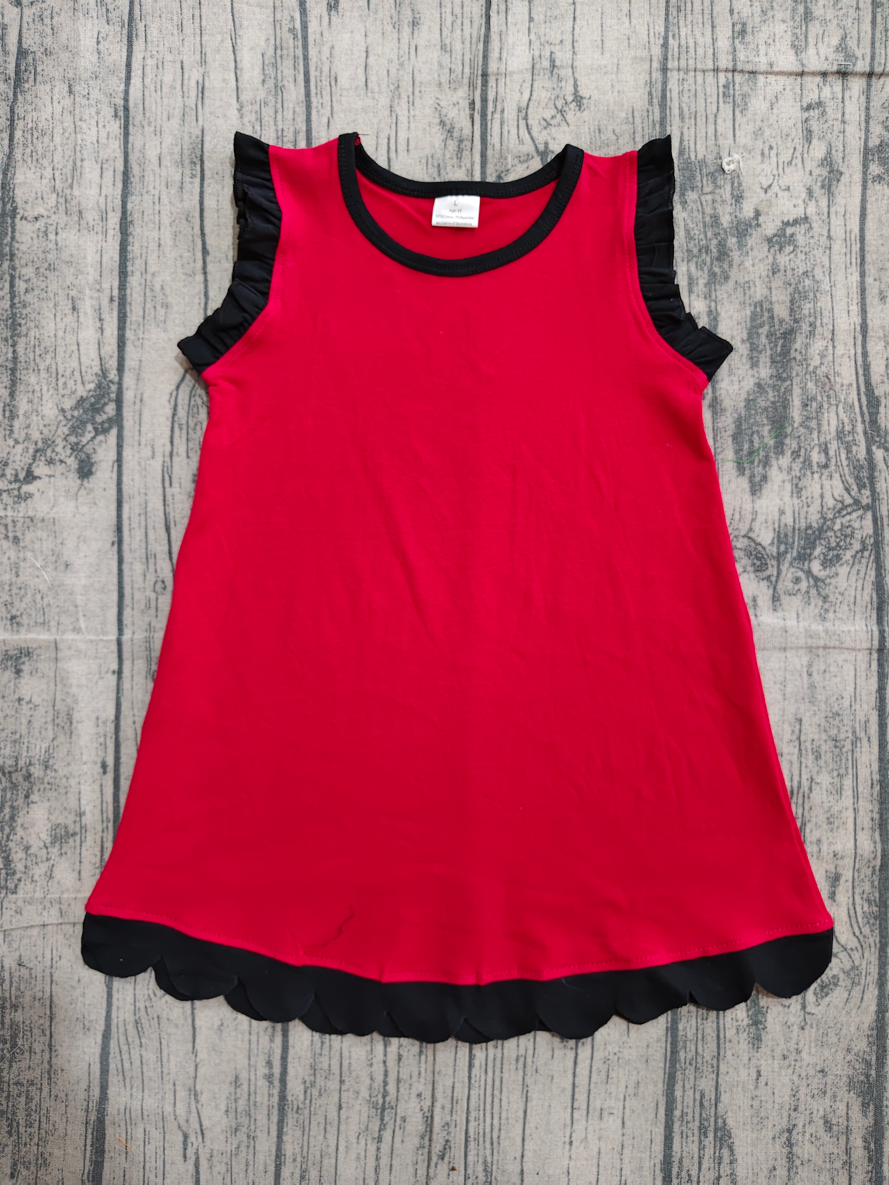 GSD4057 pre-order toddler clothes solid color print girl summer dress-real pic 2026.4.19 
