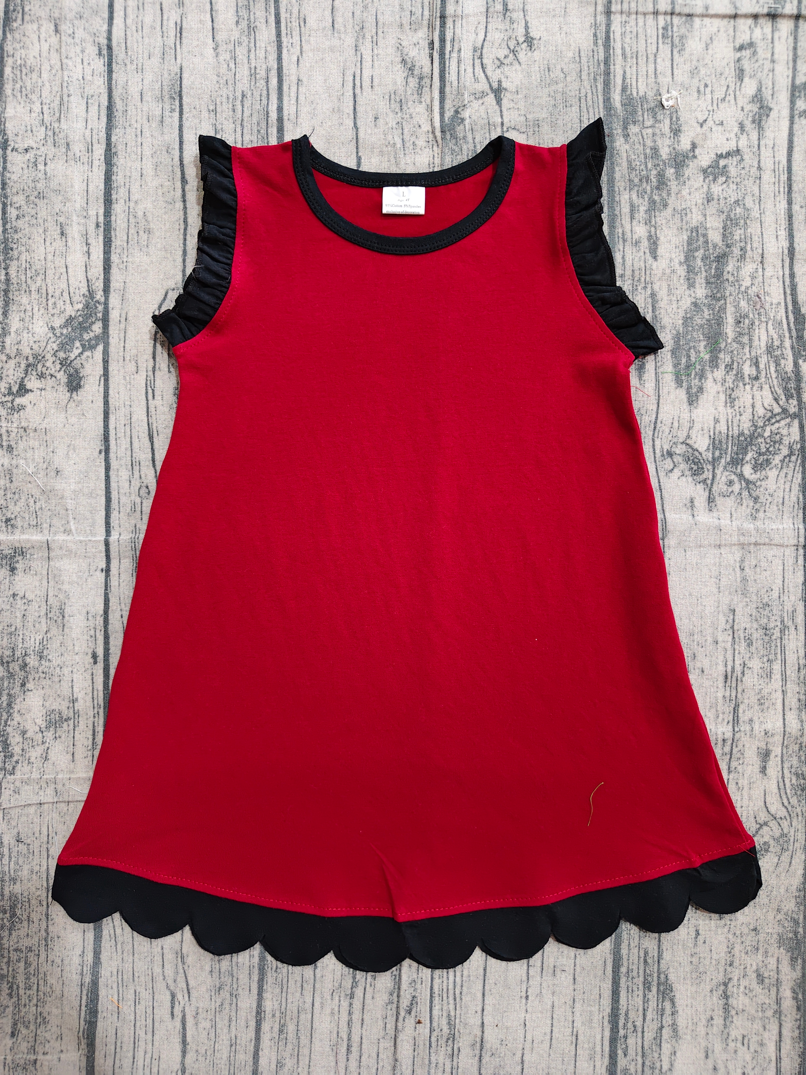 GSD4058 pre-order toddler clothes solid color print girl summer dress-real pic 2026.4.19 