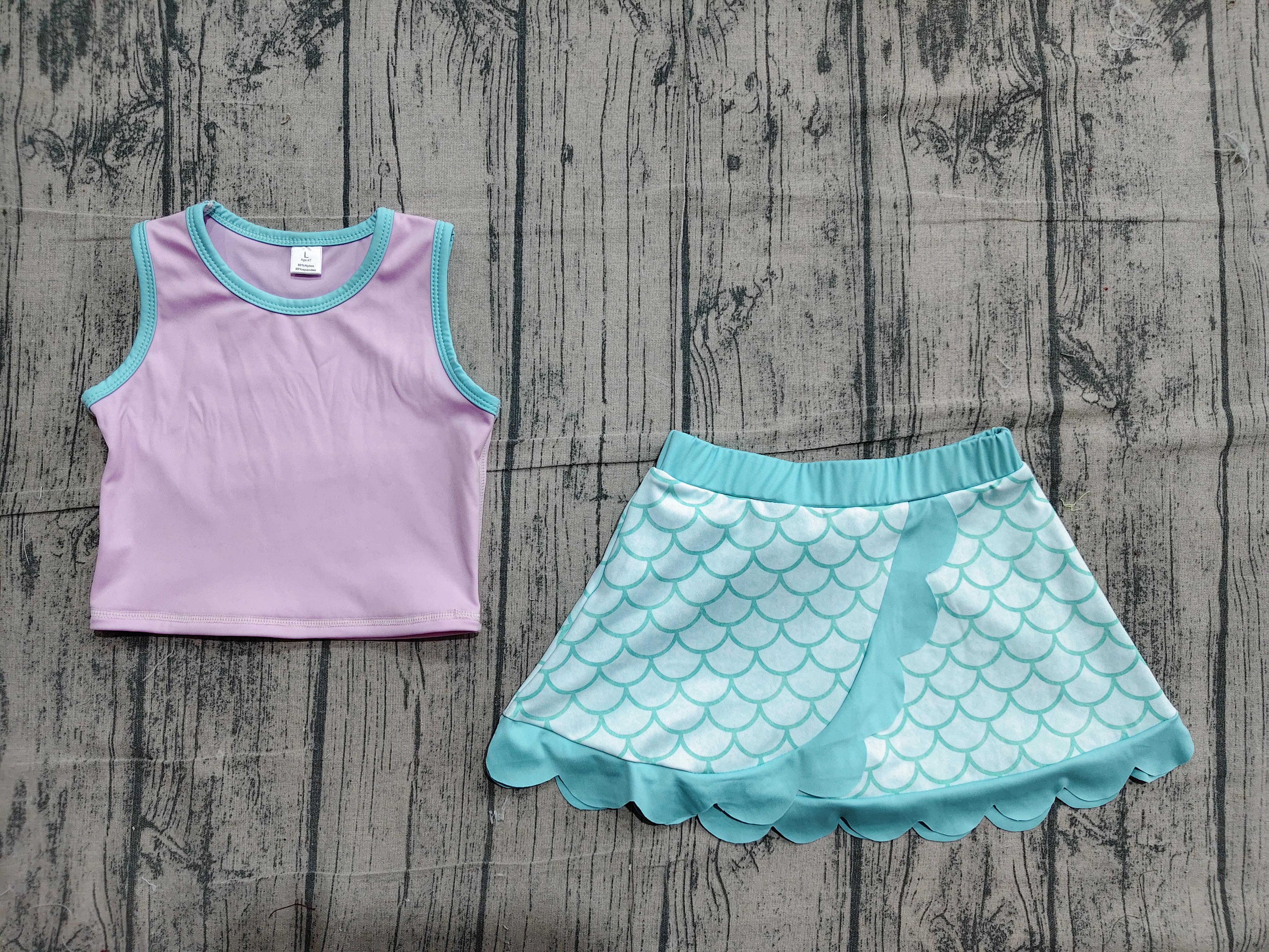 GSD4083 pre-order toddler clothes pink print girl summer yoga set-real pic 2026.4.23 