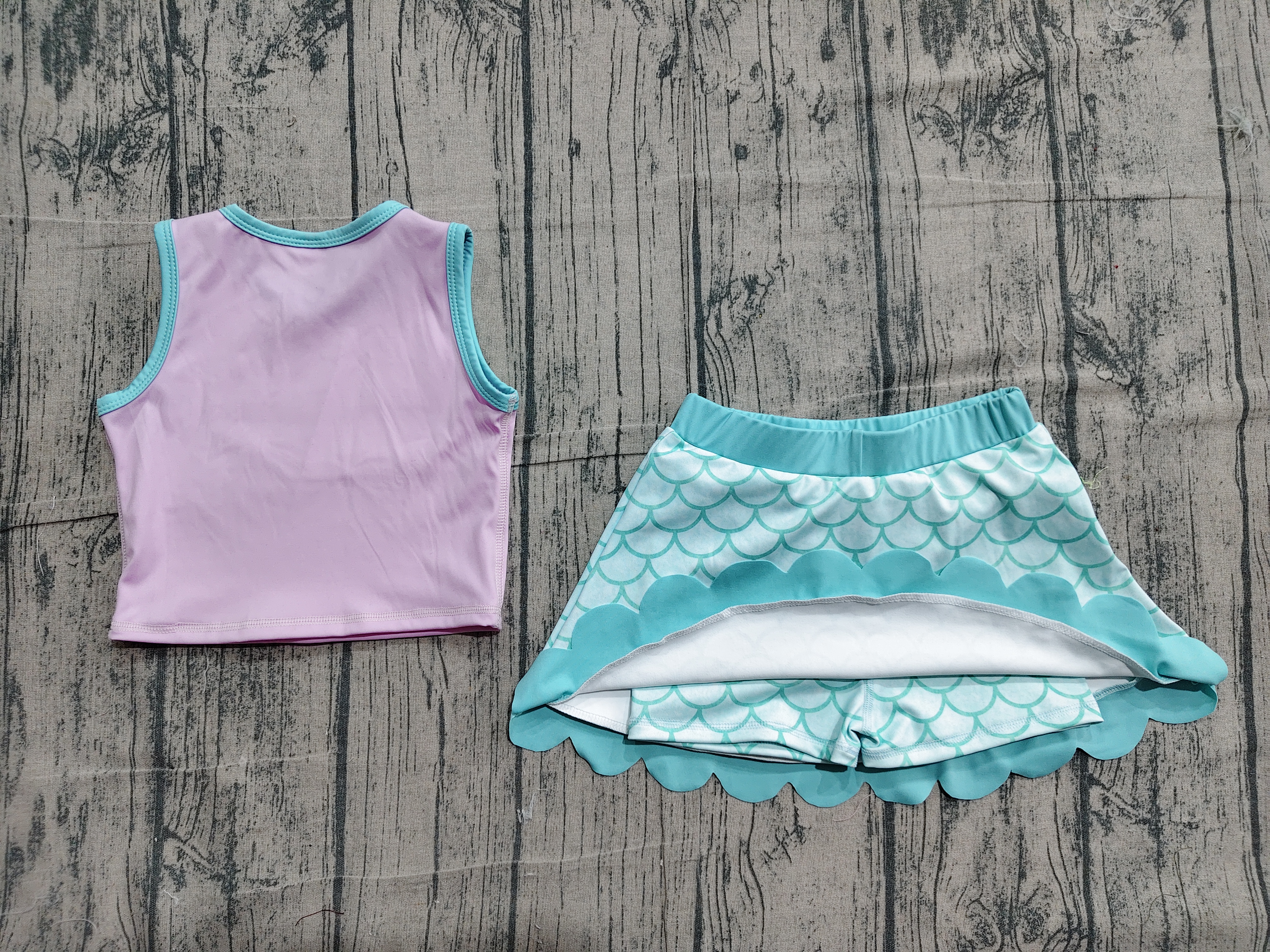 GSD4083 pre-order toddler clothes pink print girl summer yoga set-real pic 2026.4.23 