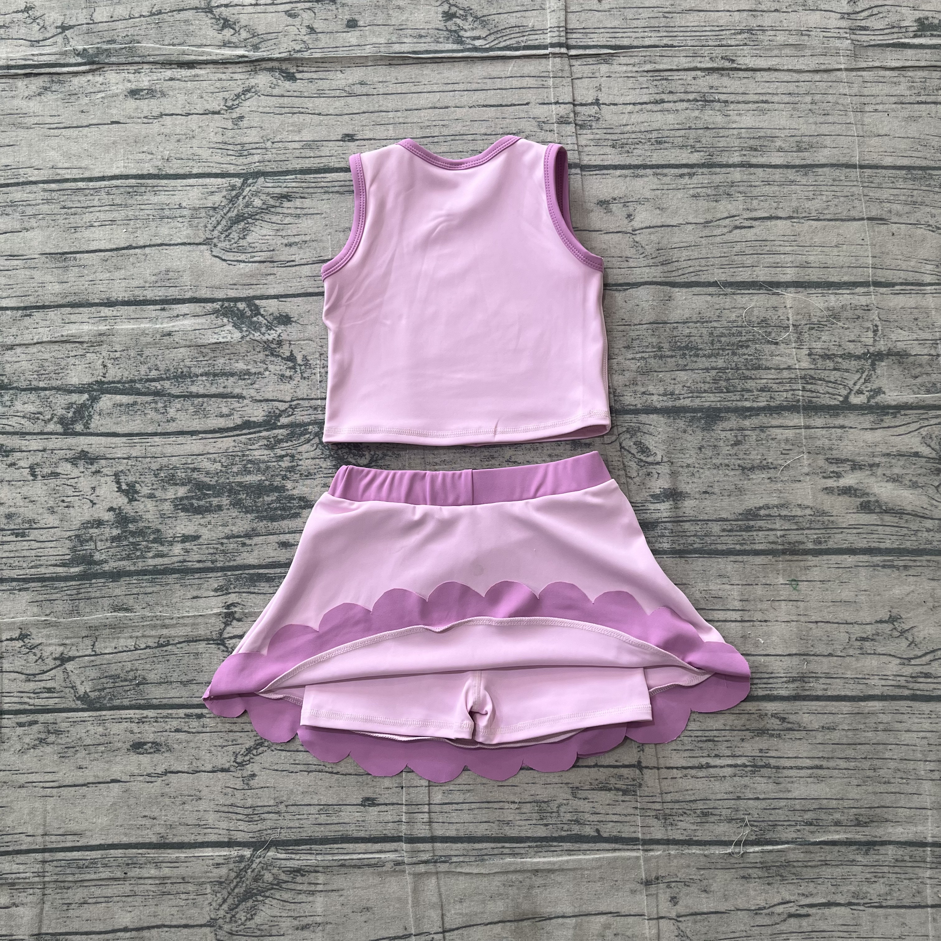 GSD4085 pre-order toddler clothes pink print girl summer yoga set-real pic 2026.5.5 
