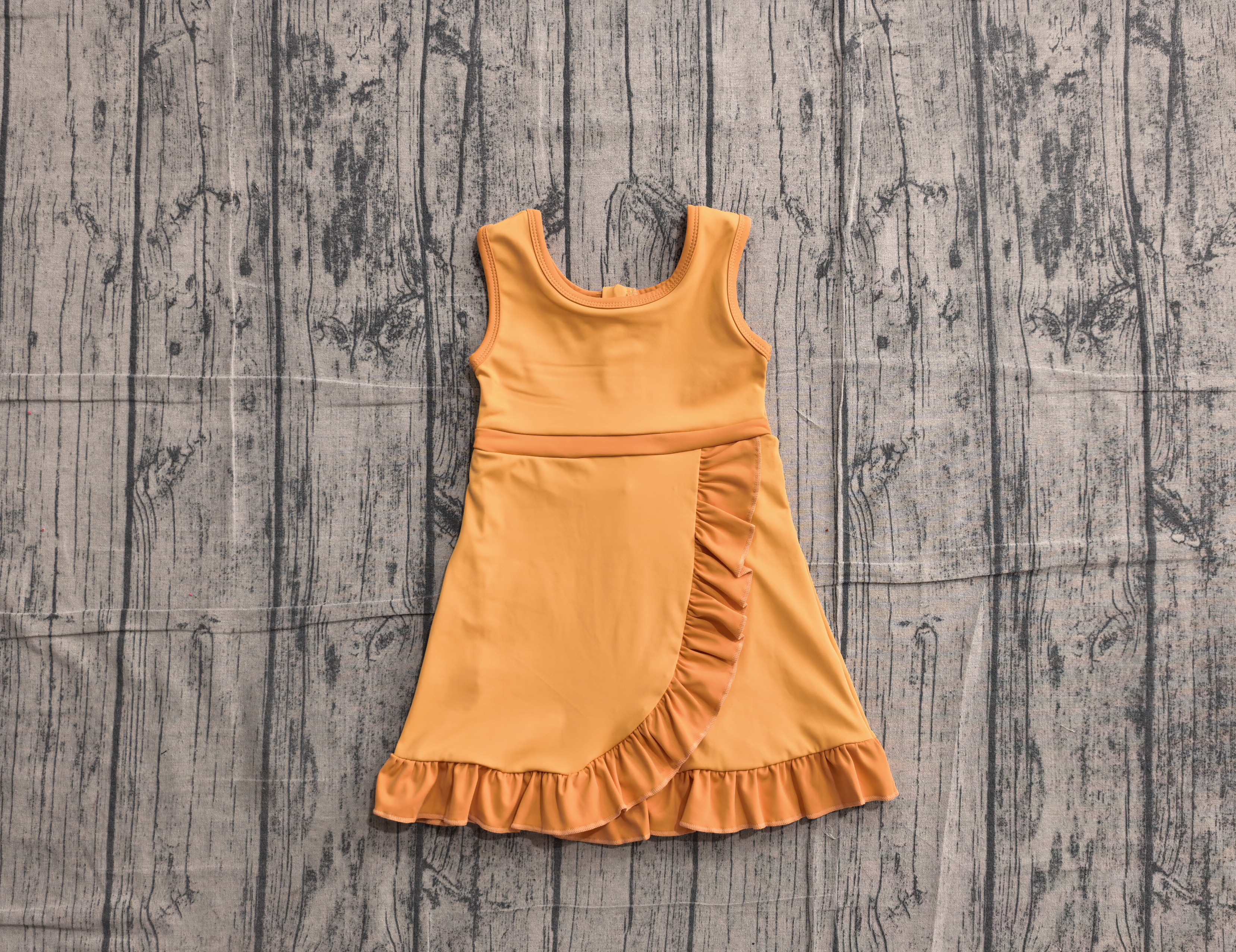 GSD4127 pre-order toddler clothes solid color print girl yoga summer dress-real pic 2026.5.13 