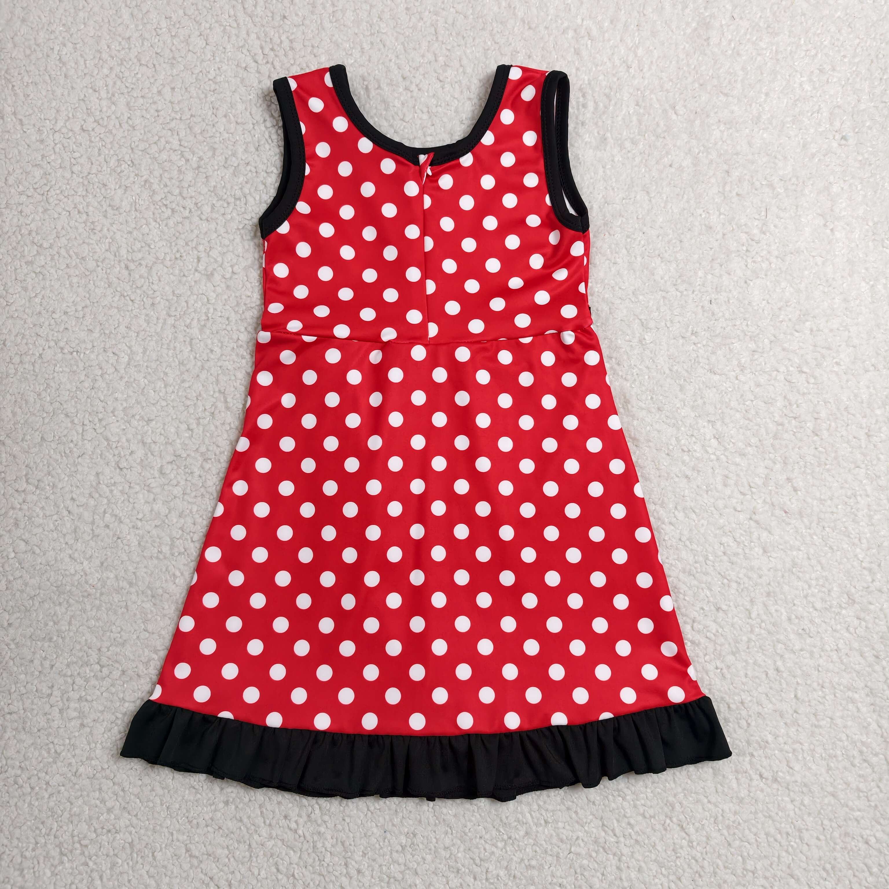 GSD4128 RTS toddler clothes red dot girl yoga summer dress sports clothing