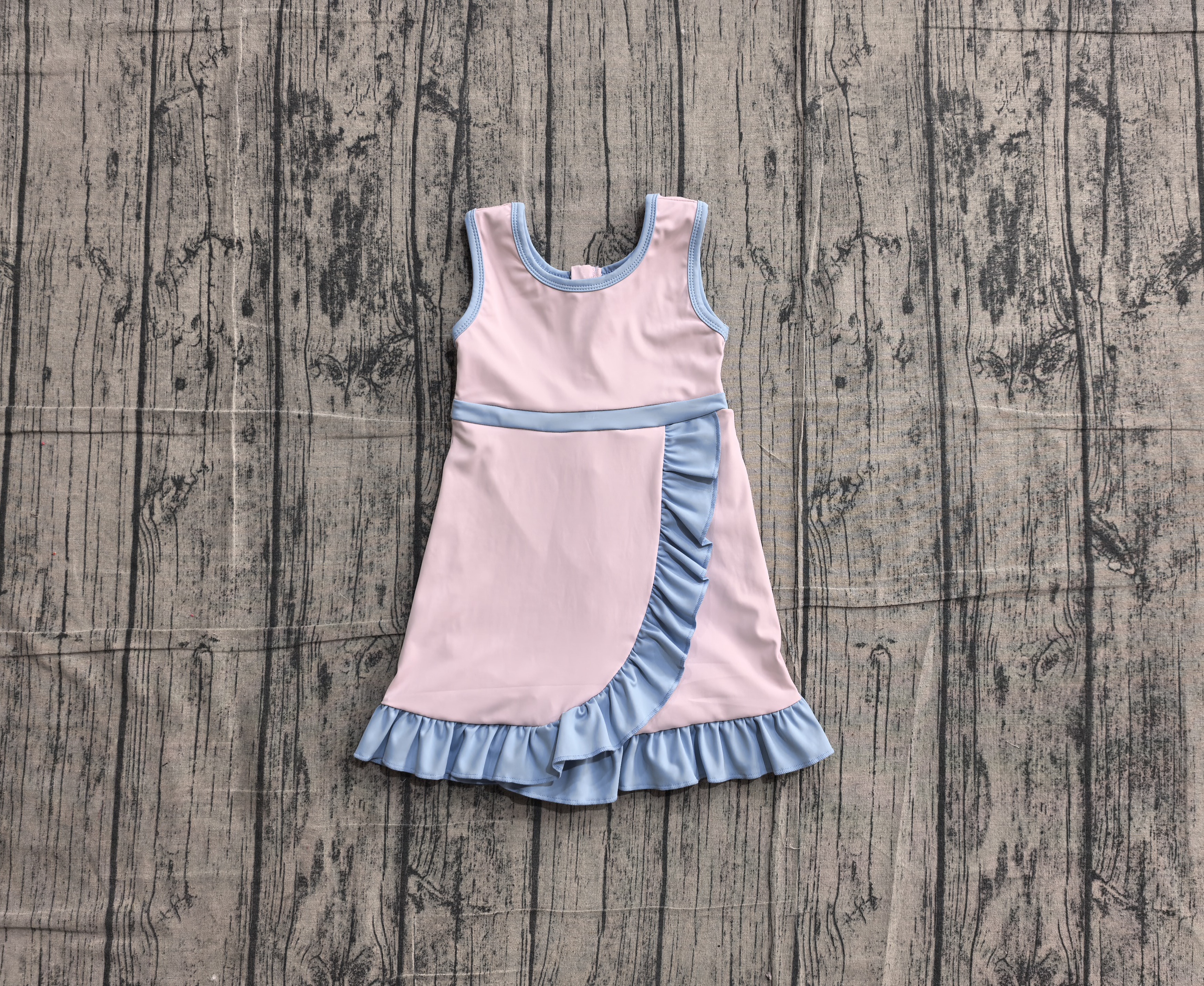 GSD4129 pre-order toddler clothes solid color print girl yoga summer dress-real pic 2026.5.13 