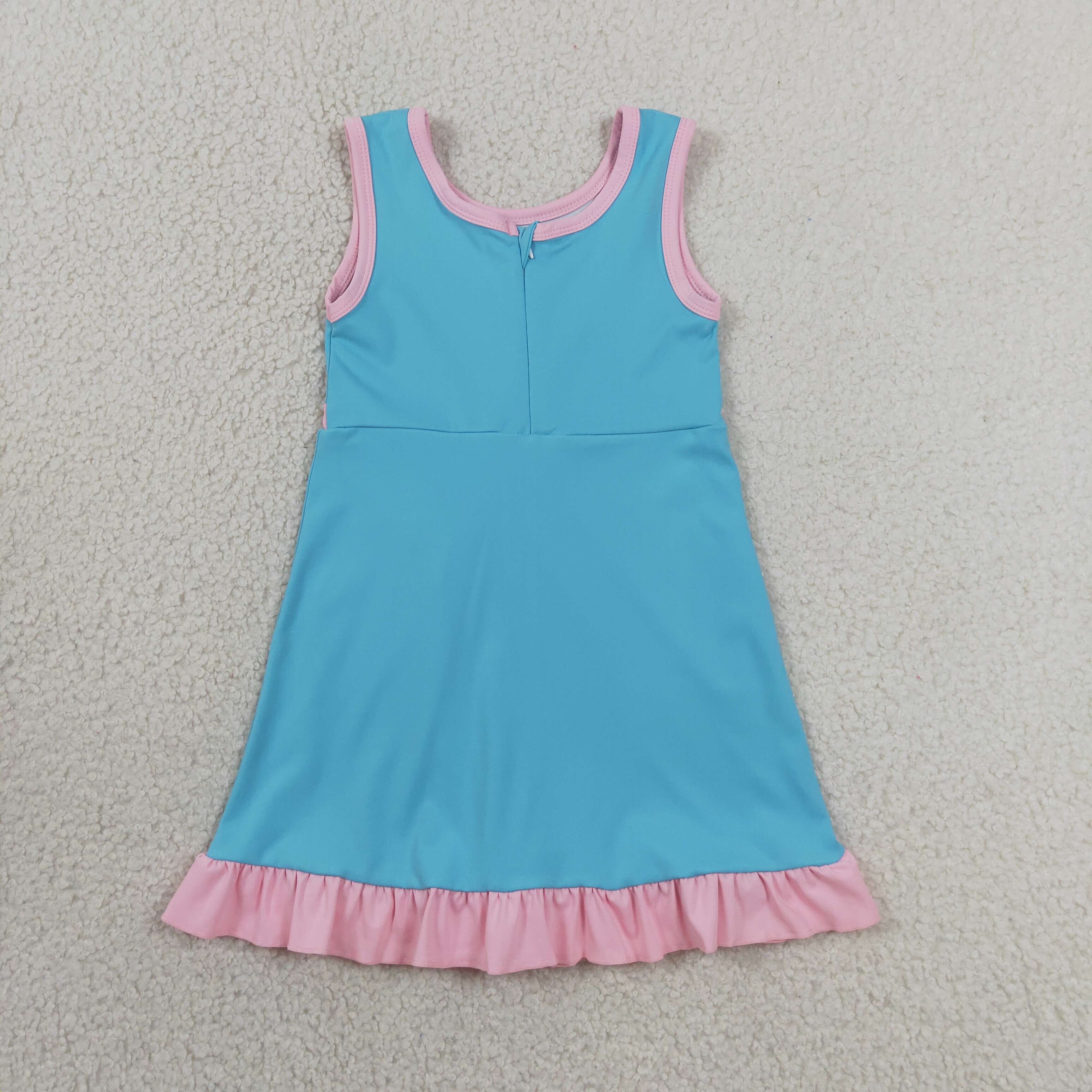 GSD4130 RTS toddler clothes solid color girl yoga summer dress sports clothing