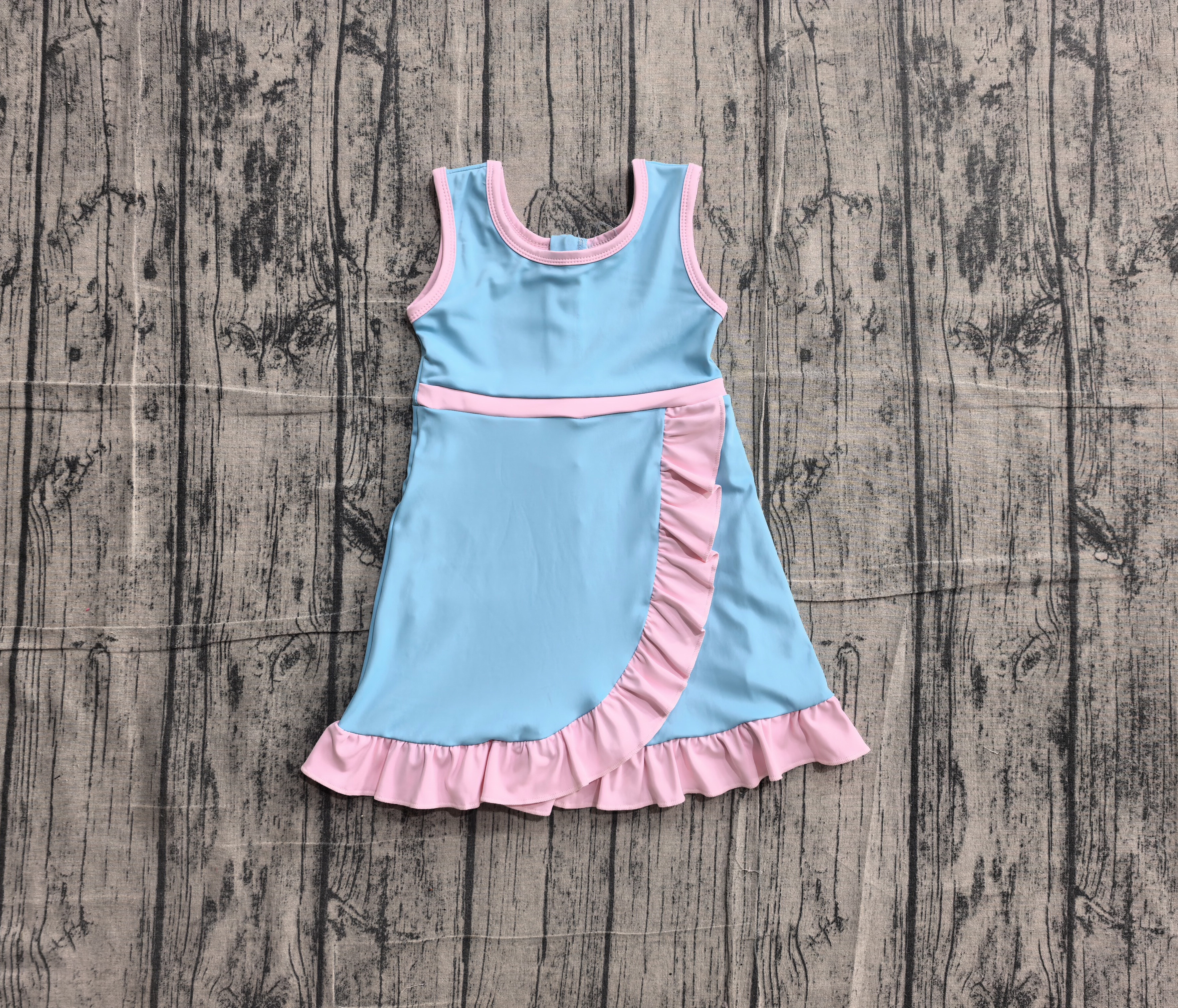 GSD4130 pre-order toddler clothes solid color print girl yoga summer dress-real pic 2026.5.13 