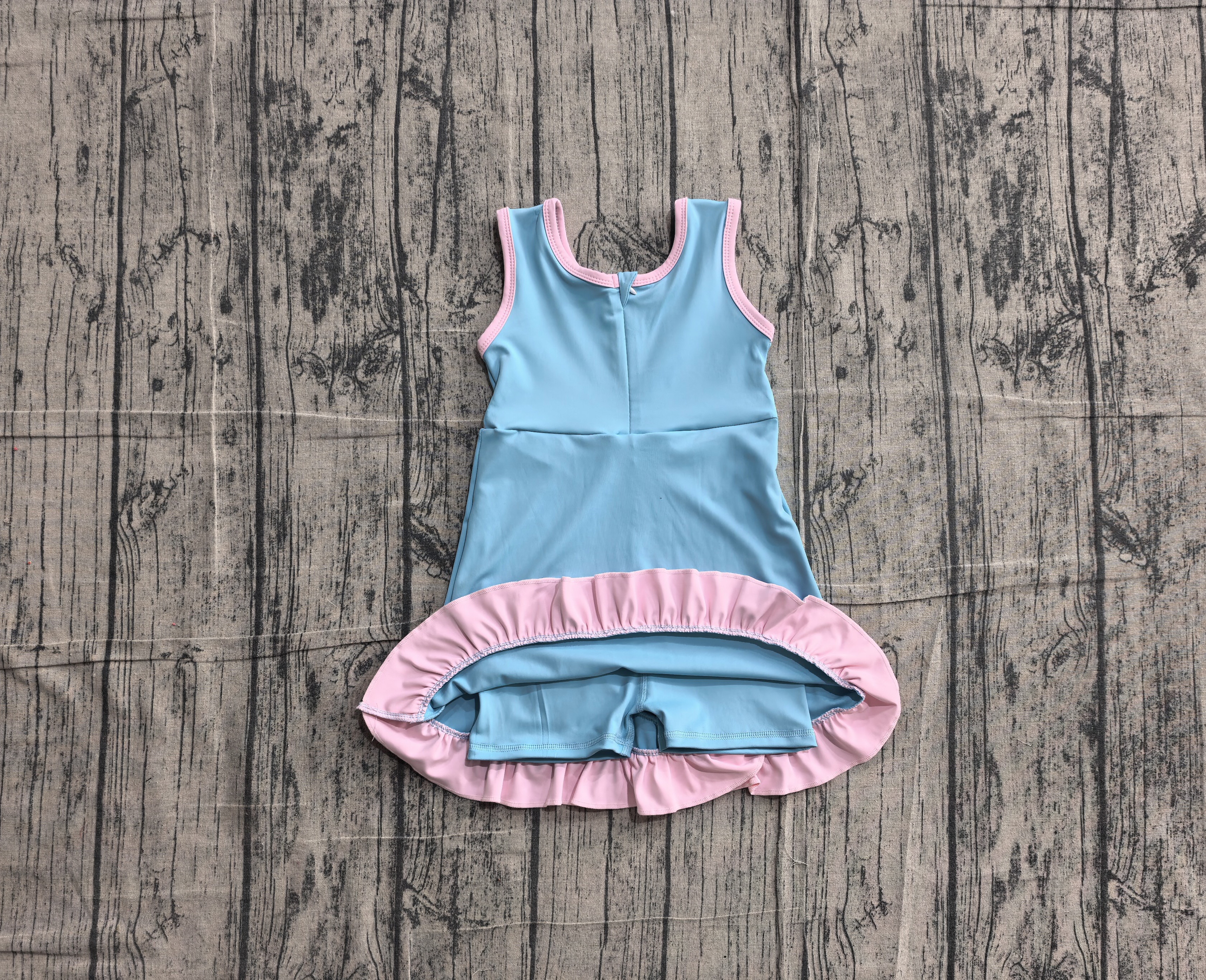 GSD4130 pre-order toddler clothes solid color print girl yoga summer dress-real pic 2026.5.13 