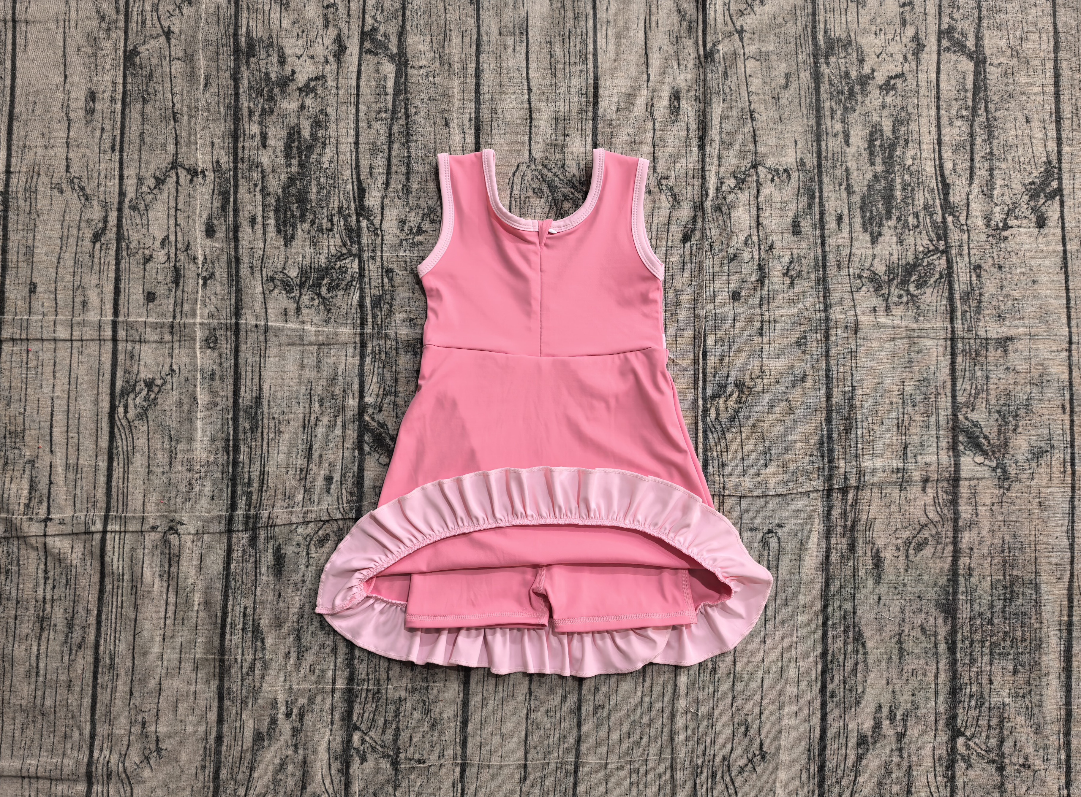 GSD4139 pre-order toddler clothes solid color print girl yoga summer dress-real pic 2026.5.13 