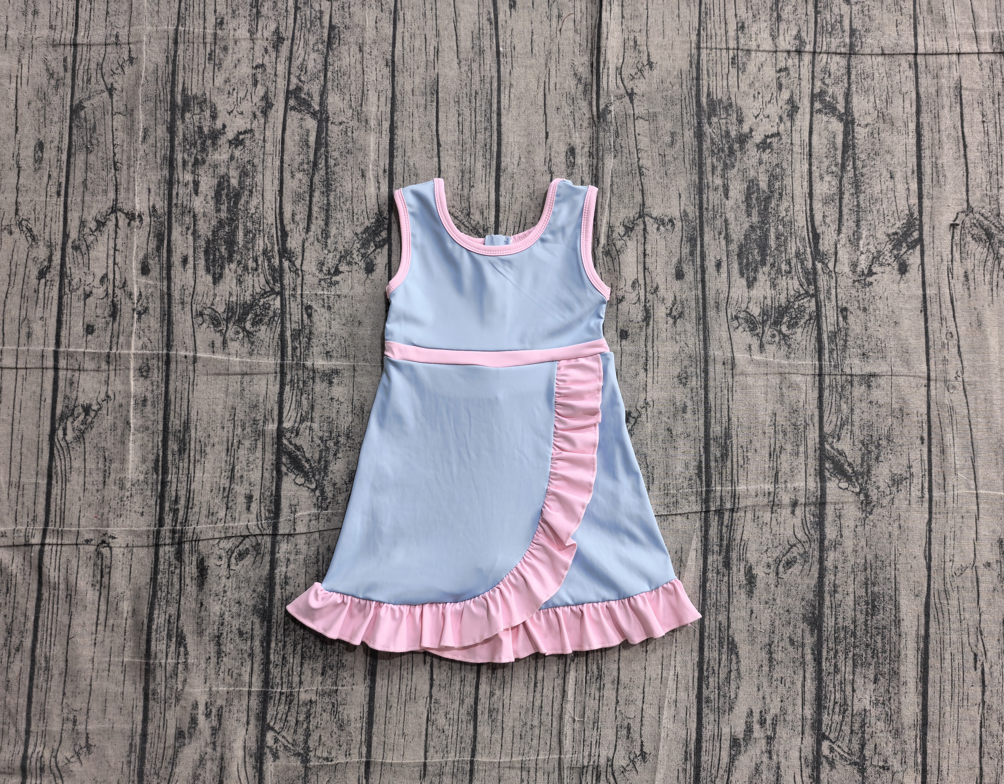 GSD4144 pre-order toddler clothes solid color print girl yoga summer dress-real pic 2026.5.13 