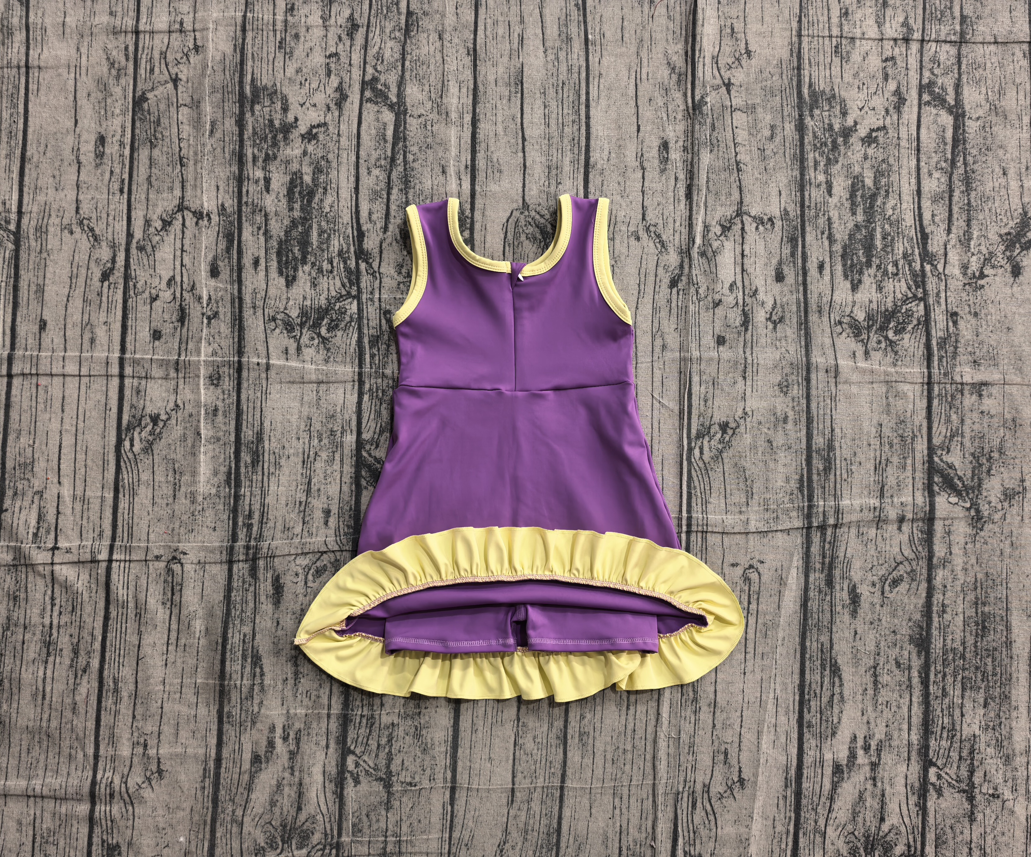 GSD4147 pre-order toddler clothes solid color print girl yoga summer dress-real pic 2026.5.13 