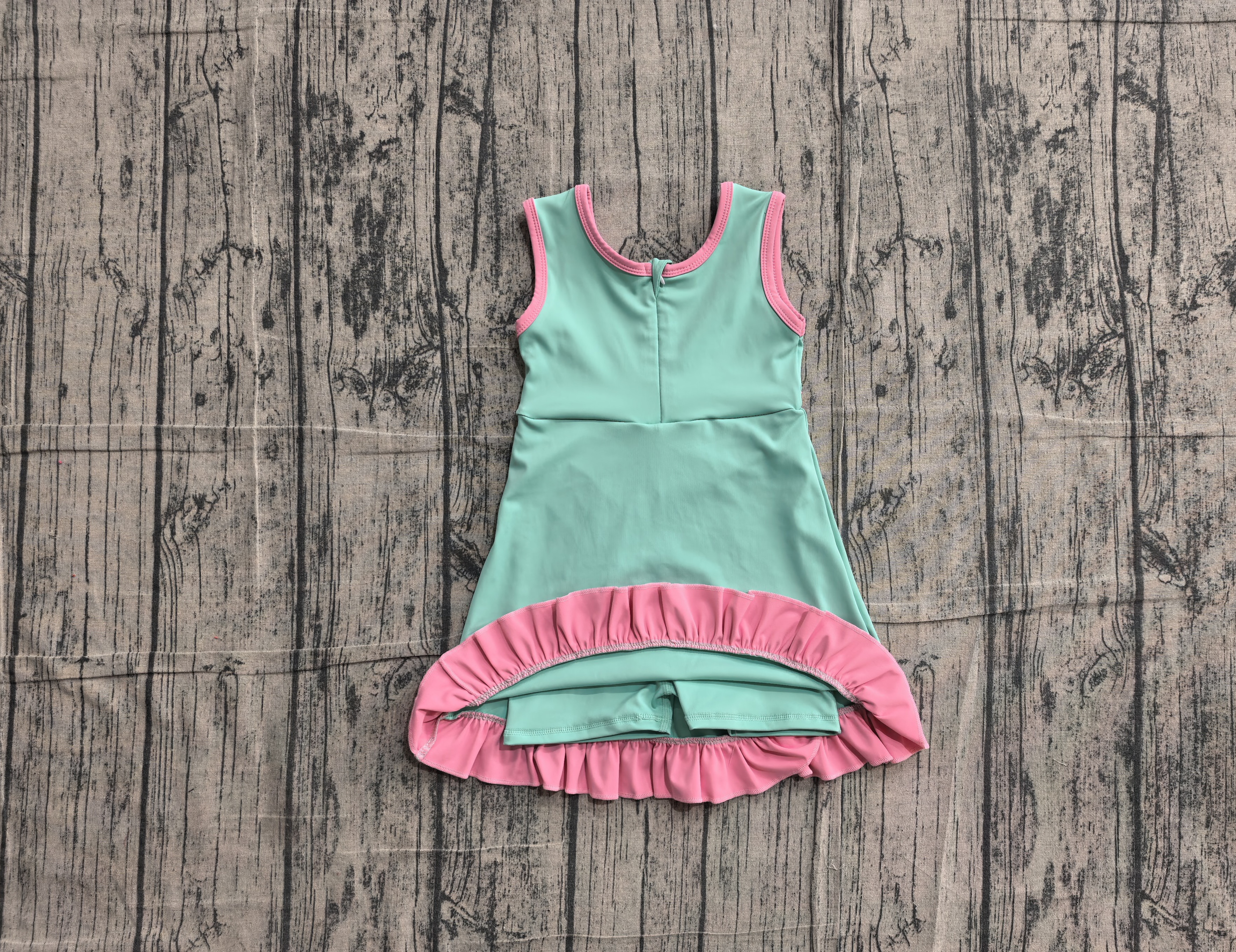 GSD4149 pre-order toddler clothes solid color print girl yoga summer dress-real pic 2026.5.13 