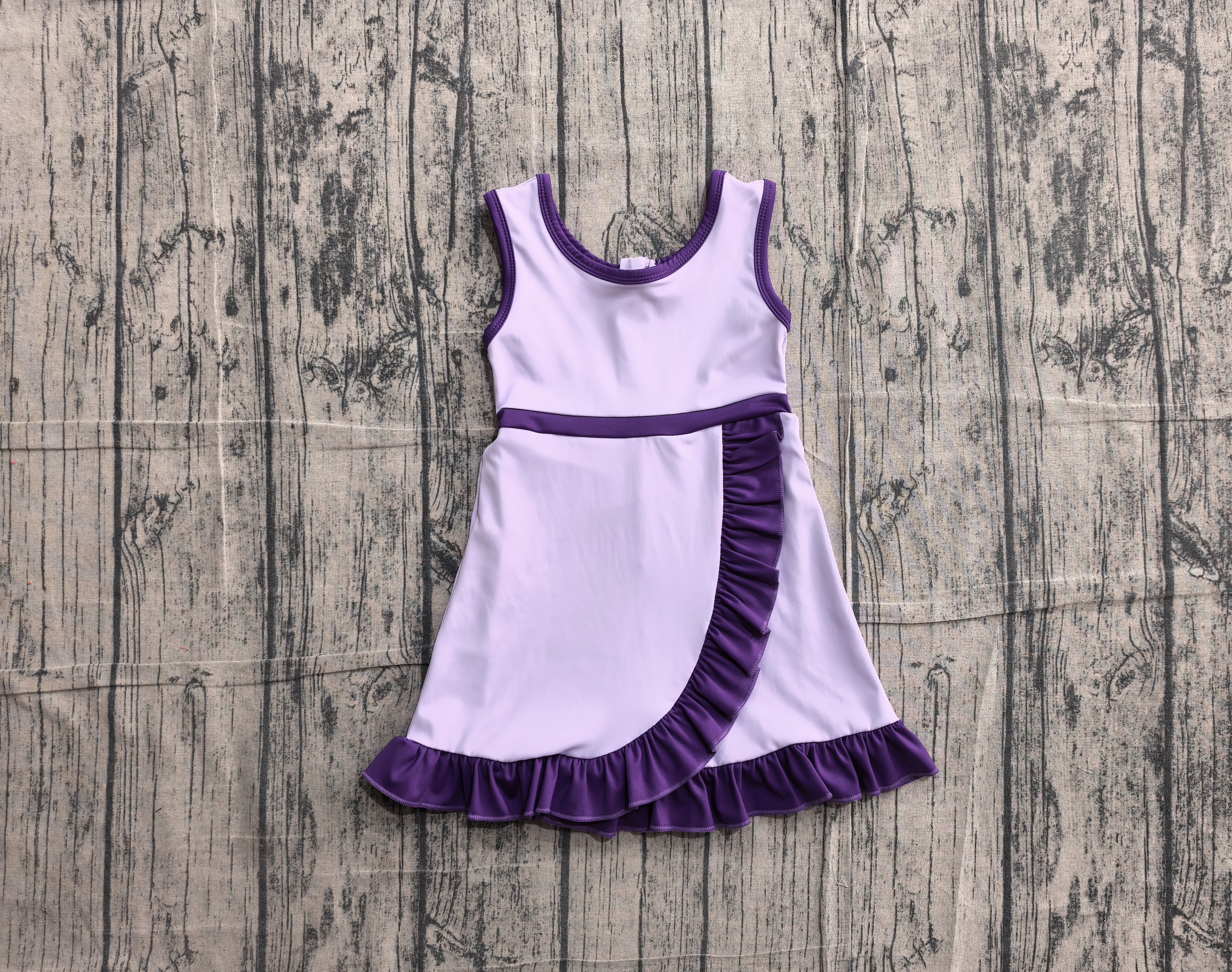 GSD4151 pre-order toddler clothes solid color print girl yoga summer dress-real pic 2026.5.13 