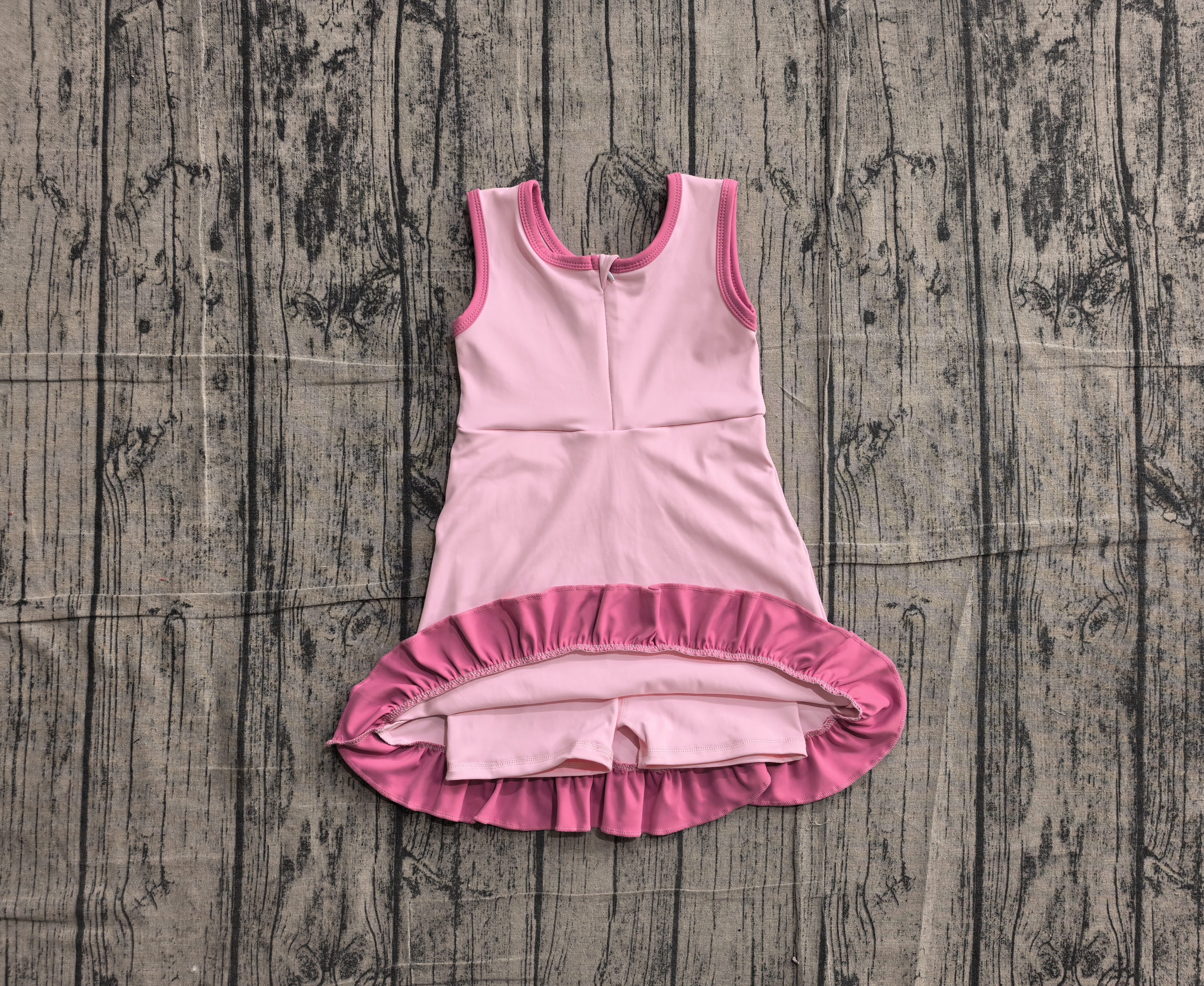GSD4152 pre-order toddler clothes solid color print girl yoga summer dress-real pic 2026.5.13 