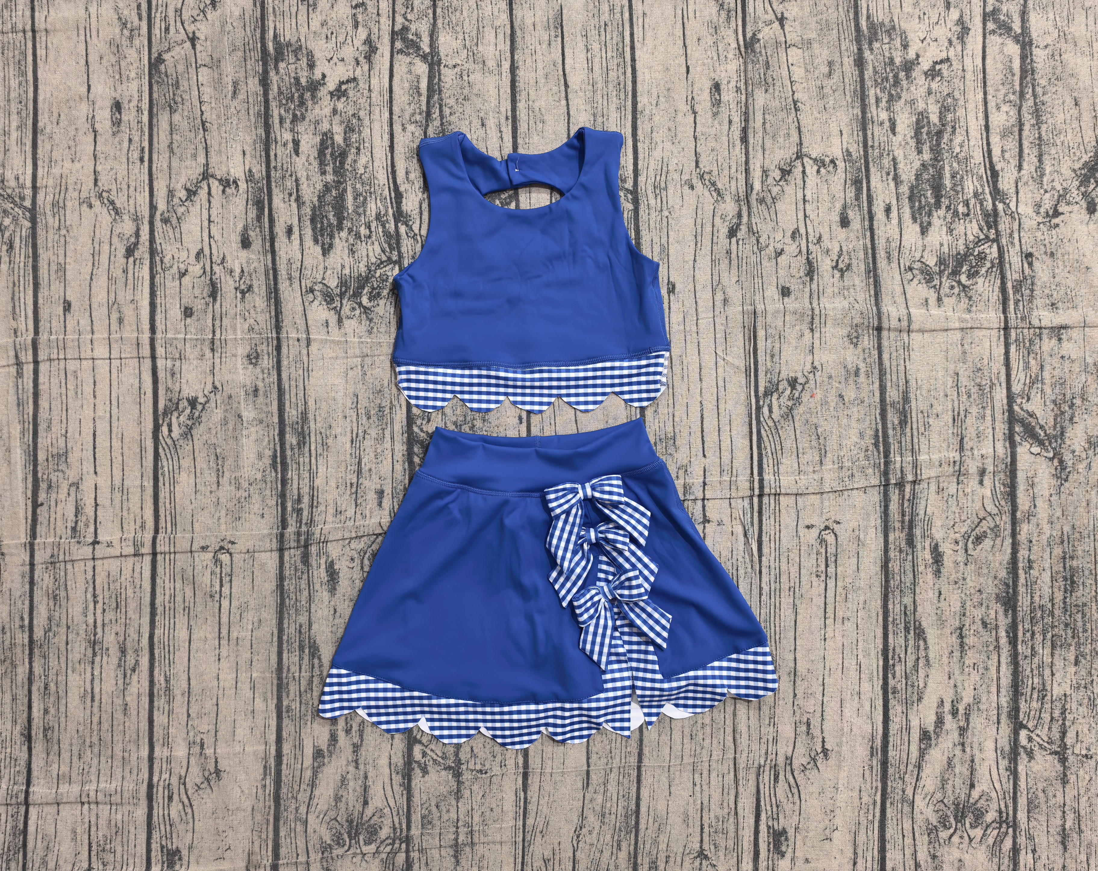 GSD4177  pre-order toddler clothes blue print girl summer yoga set-real pic 2026.5.17 