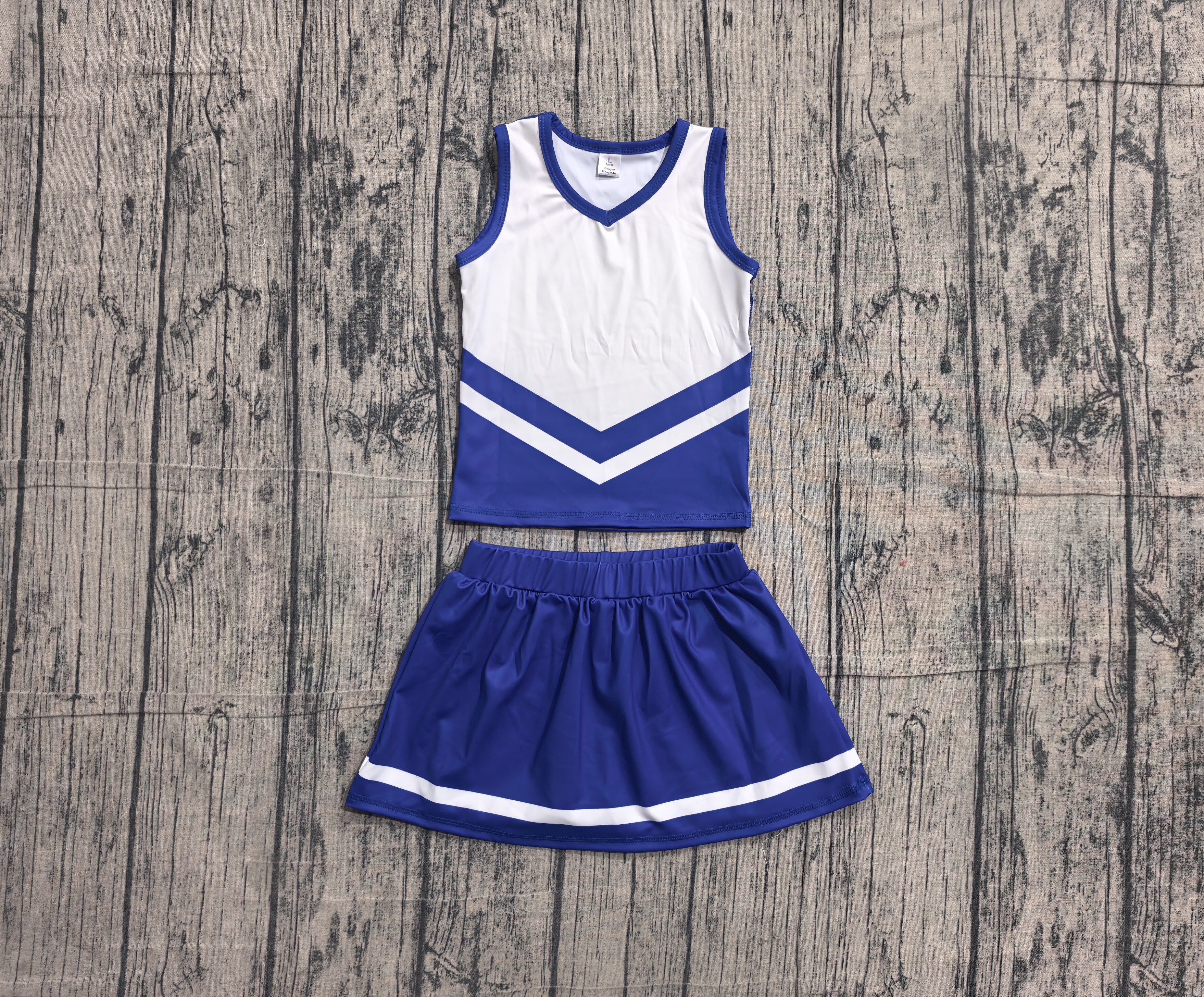 Pre-order GSD4190 girls blue white sleeveless skirt outfits yoga-real pic 2026.5.17 