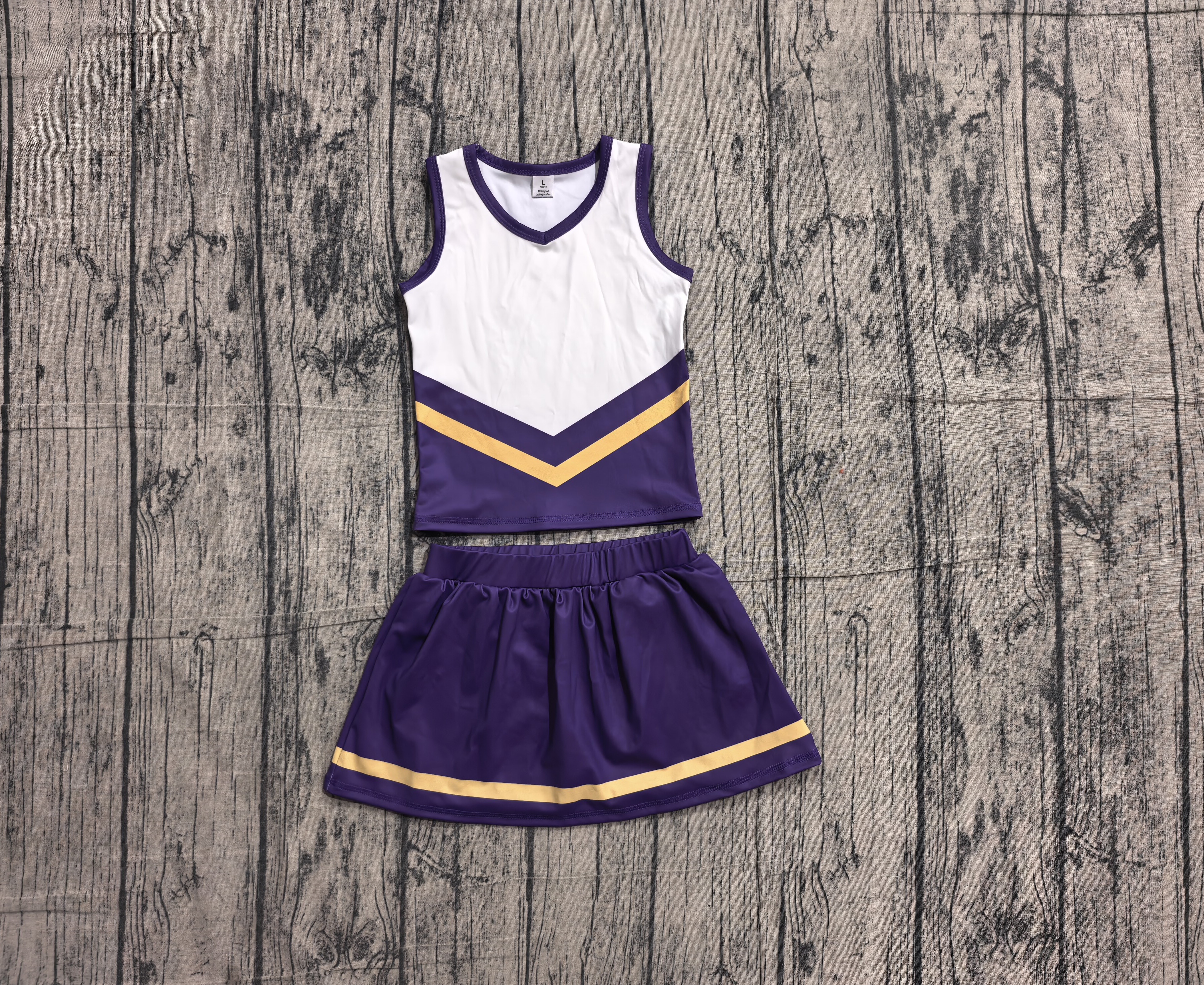  Pre-order GSD4193 girls purple white golden sleeveless skirt outfits yoga-real pic 2026.5.17 