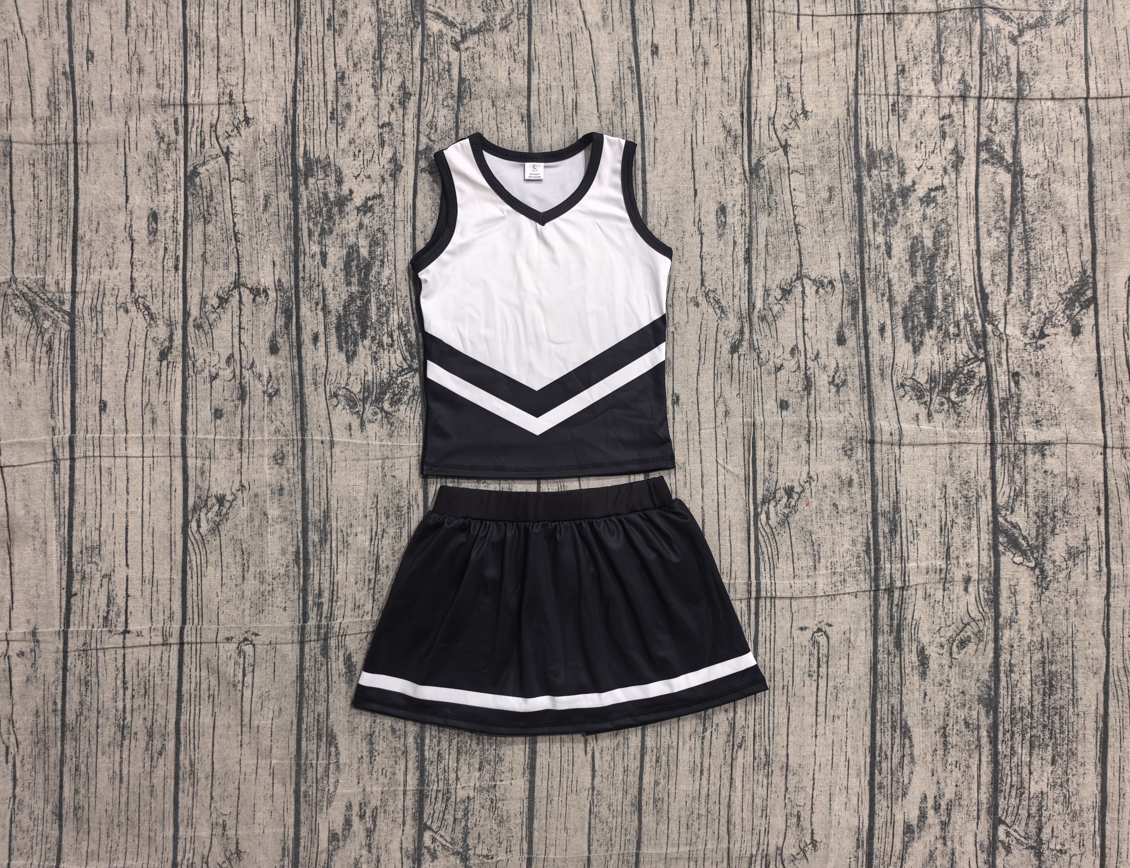 Pre-order GSD4194 girls black white sleeveless skirt outfits yoga-real pic 2026.5.17 