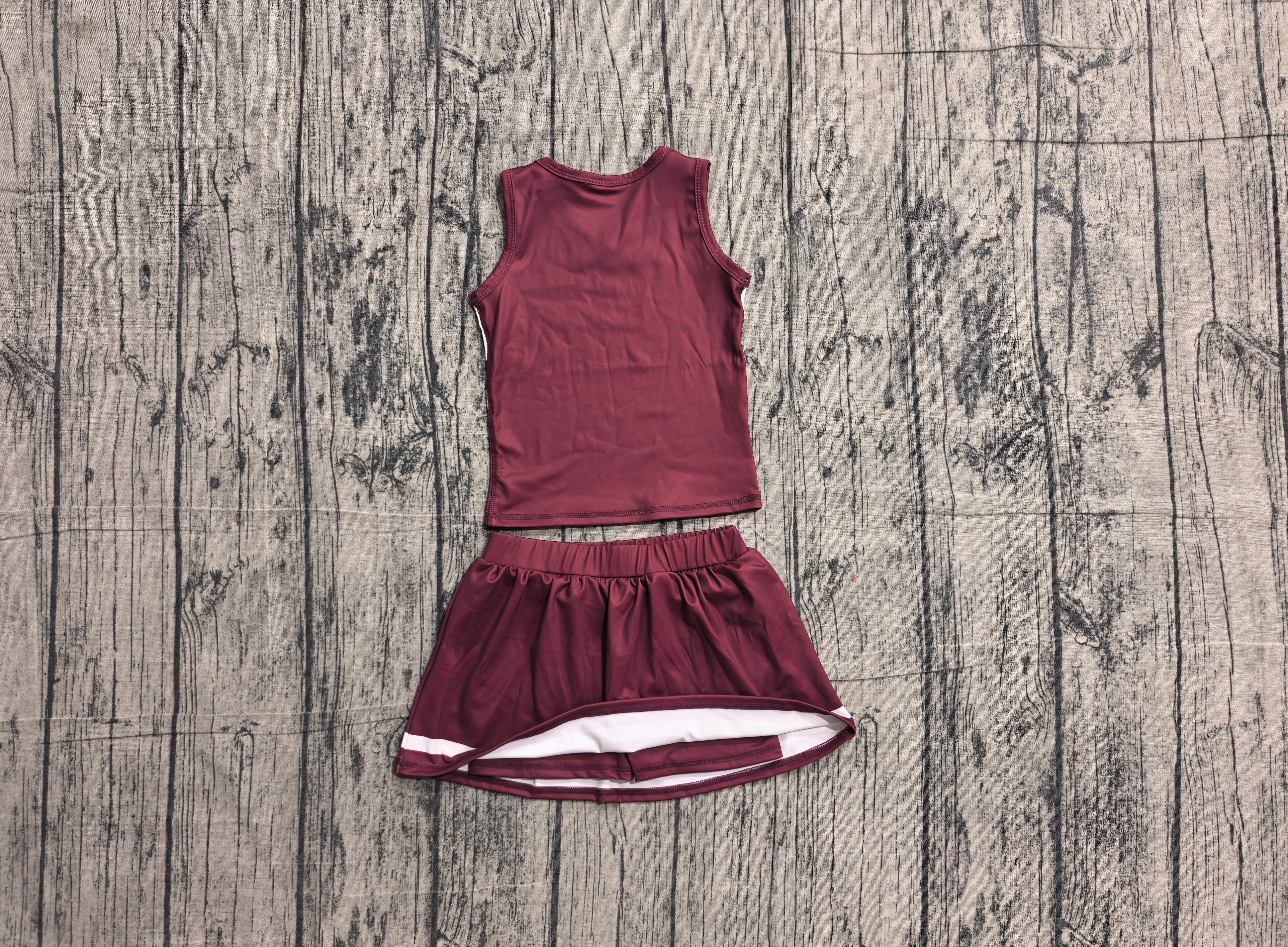 Pre-order GSD4195 girls red white sleeveless skirt outfits yoga-real pic 2026.5.17 