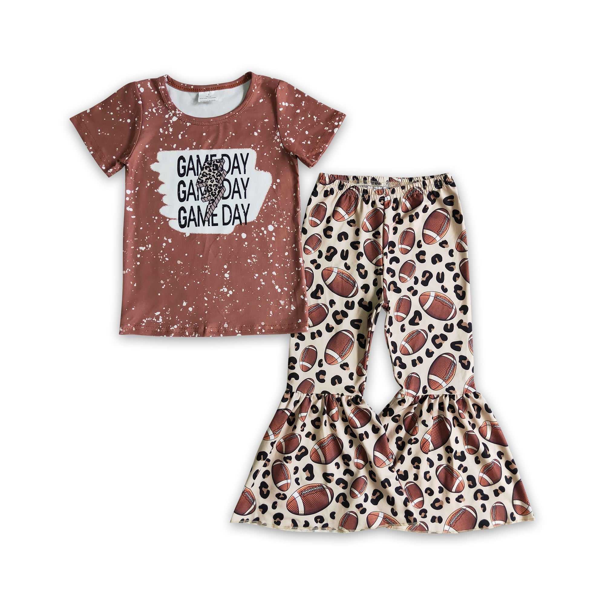 GSPO0216 toddler girl clothes gameday football outfits promotion 2025.7.5 $5.5