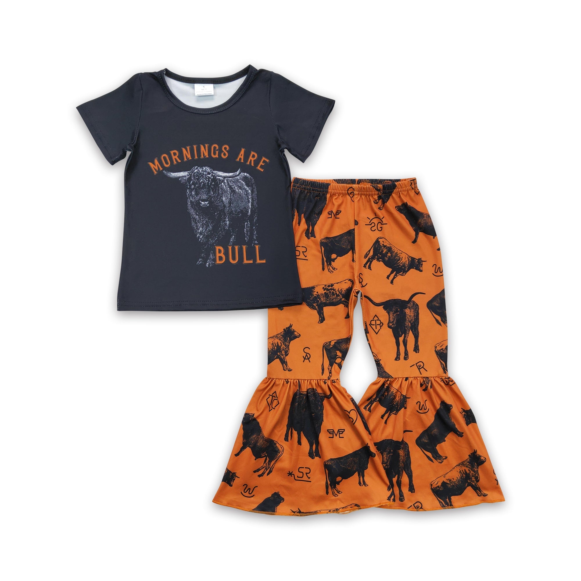 GSPO0286 baby girl clothes cow black fall spring outfits-promotion 2025.8.9 $5.5