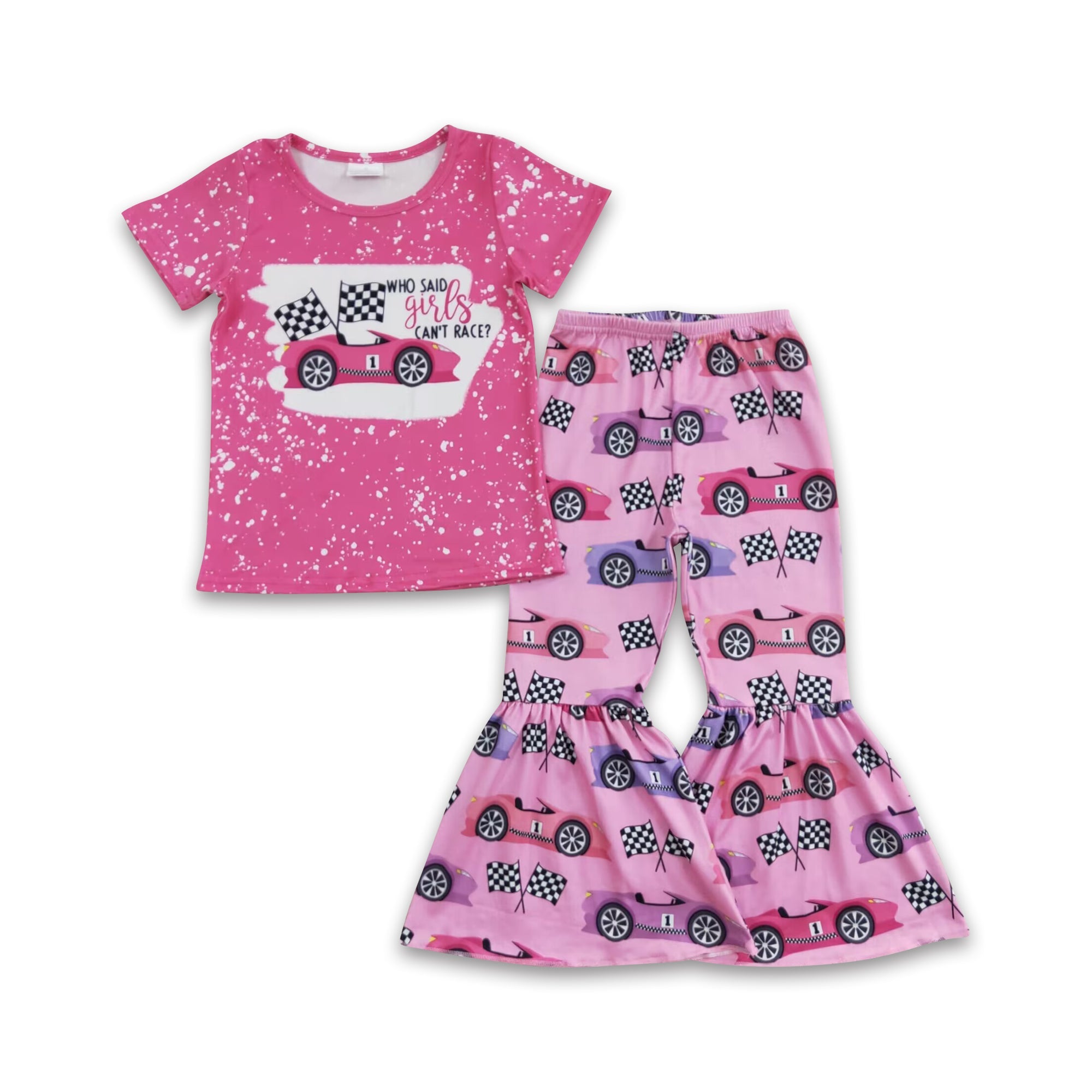 GSPO0318 kids clothes girls pink car fall spring outfits-promotion 2025.4.12 $5.5