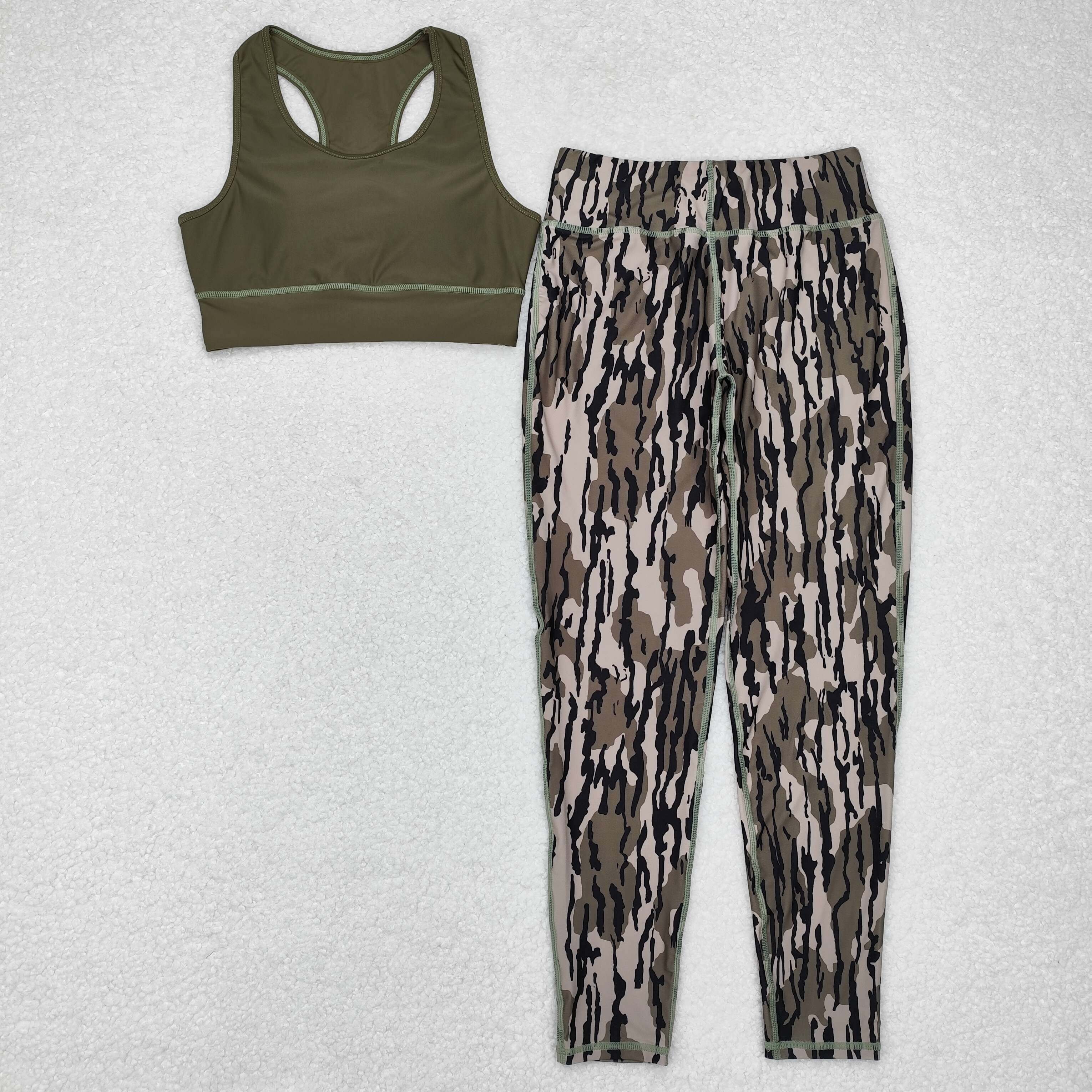GSPO1666 RTS adult clothes camouflage adult woman yoga wear