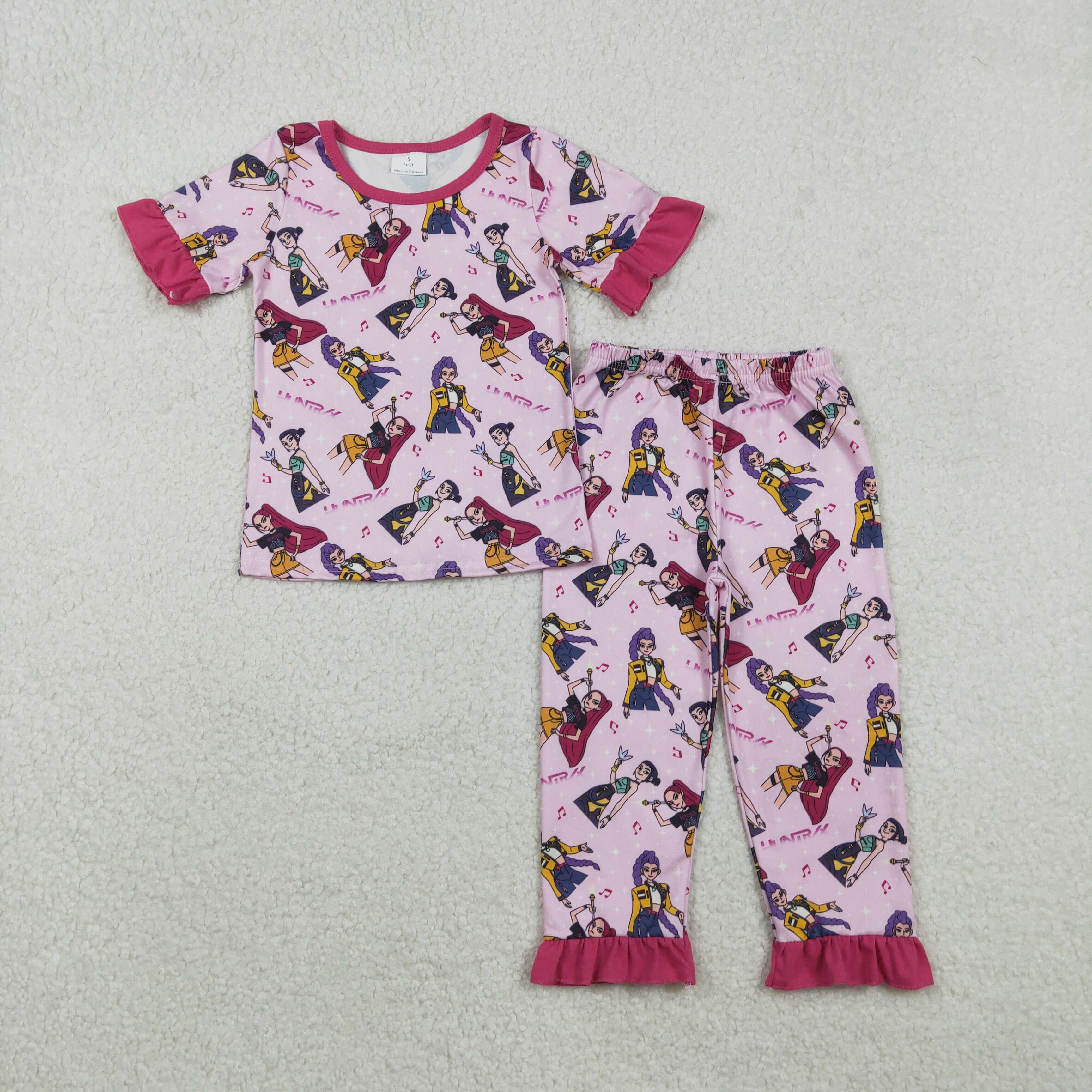 GSPO2121 RTS  toddler girl clothes girl  pajamas set pants set