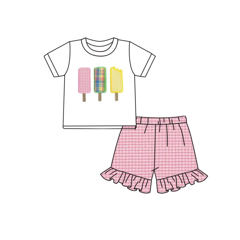 GSSO0157 baby girl clothes summer outfits popsicle girl summer shorts set-promotion 2025.7.26 $5.5