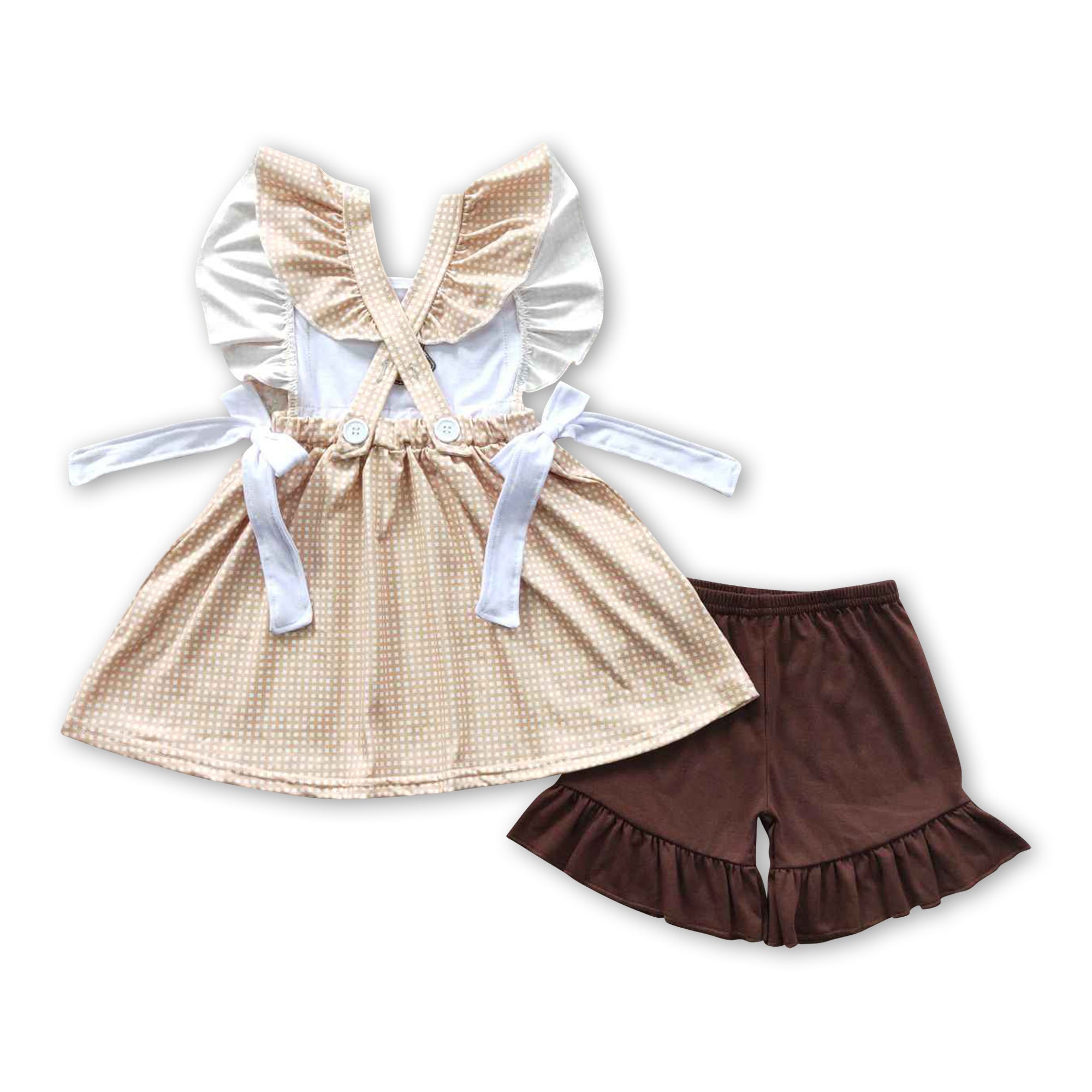 GSSO0233 kids clothes girls embroidery cow print summer outfit embroidered-promotion 2025.6.28 $5.5