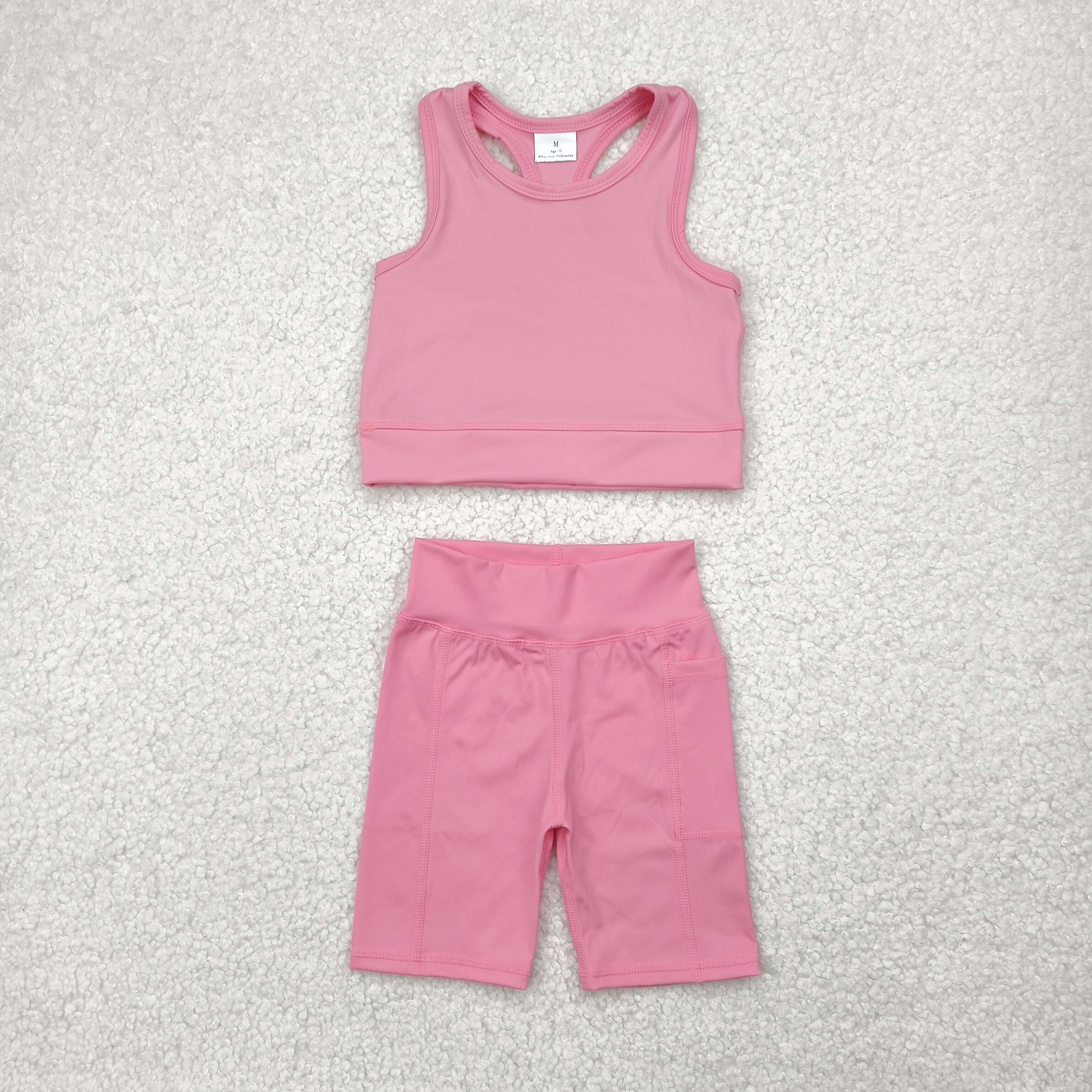 RTS girl clothes colorful toddler girl yoga summer outfit atheletic clothes