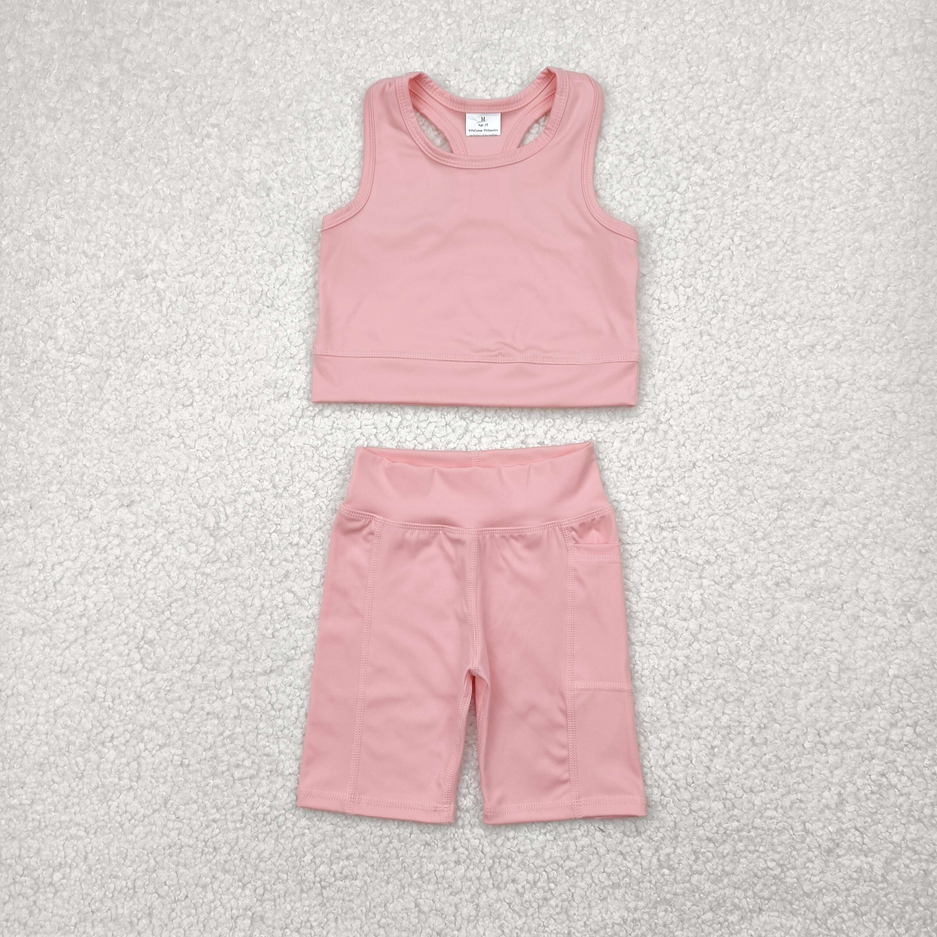 RTS girl clothes colorful toddler girl yoga summer outfit atheletic clothes