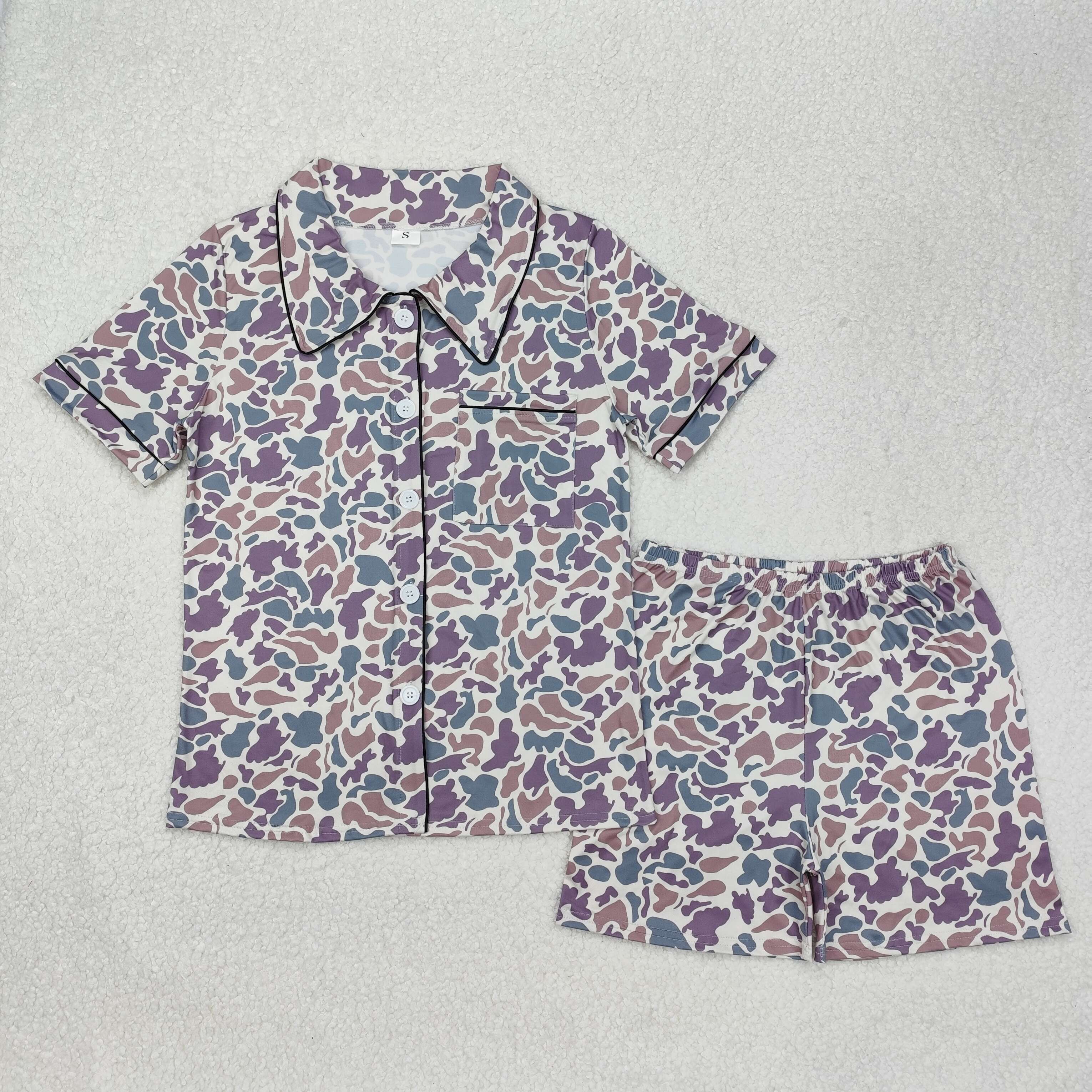 GSSO1539 RTS adult pajamas leopard print women summer pajamas set