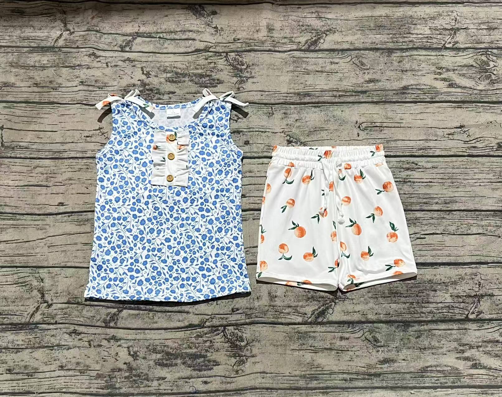 GSSO2355 pre-order baby girl clothes peach toddler girl summer outfit-real pic 2025.3.11 