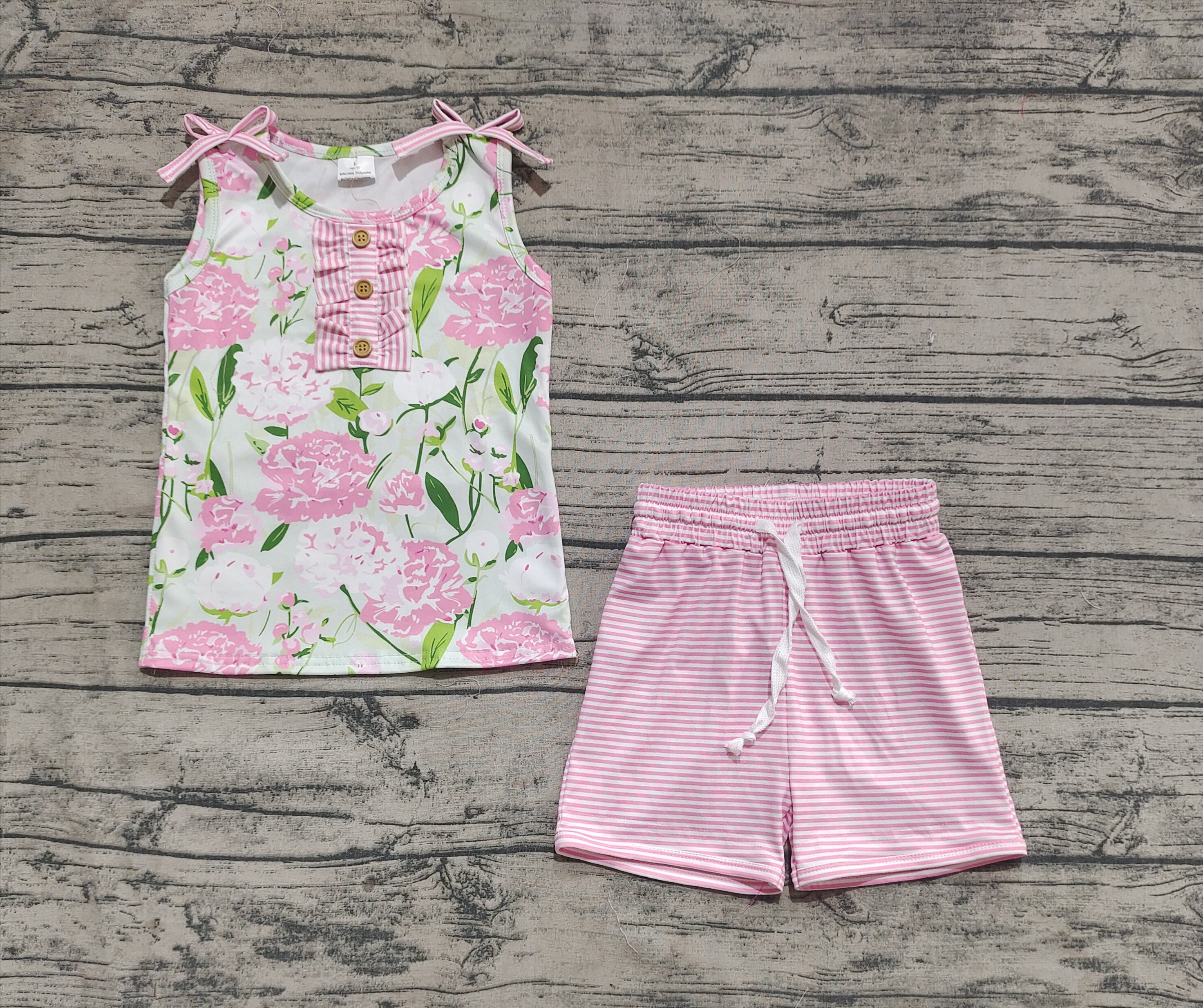 GSSO2357 pre-order baby girl clothes floral toddler girl summer outfit-real pic 2025.3.10 