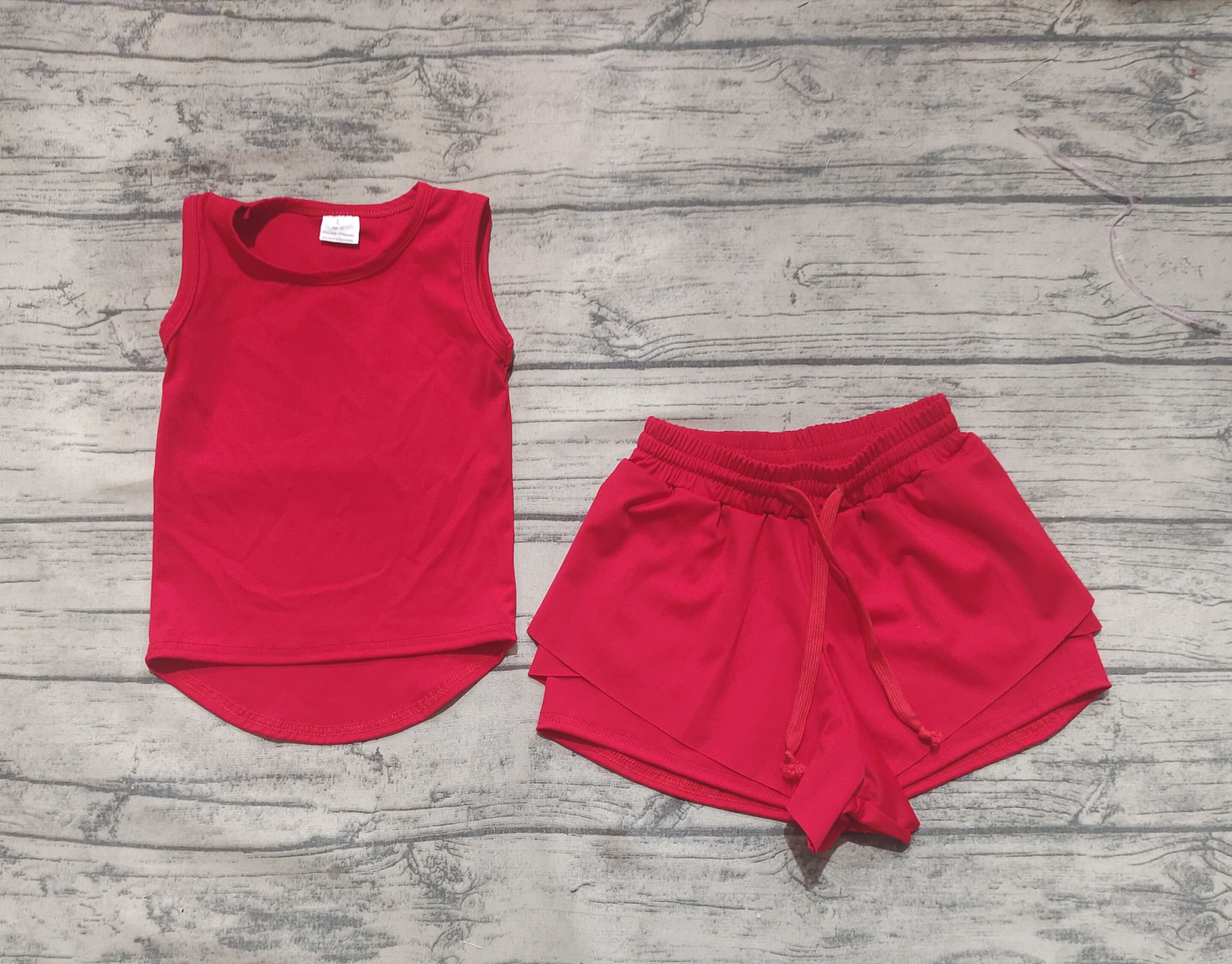 GSSO2499 pre-order baby girl clothes red toddler girl summer outfit-real pic 2025.4.12 