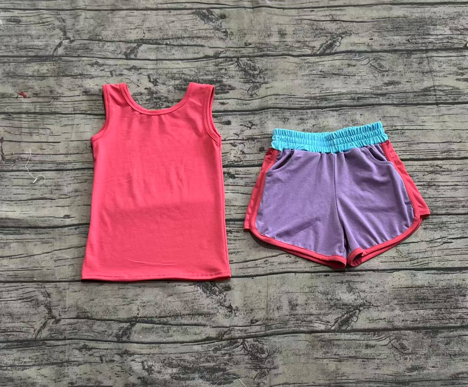 GSSO2507 pre-order baby girl clothes pink toddler girl yoga summer outfit-real pic 2025.3.25 