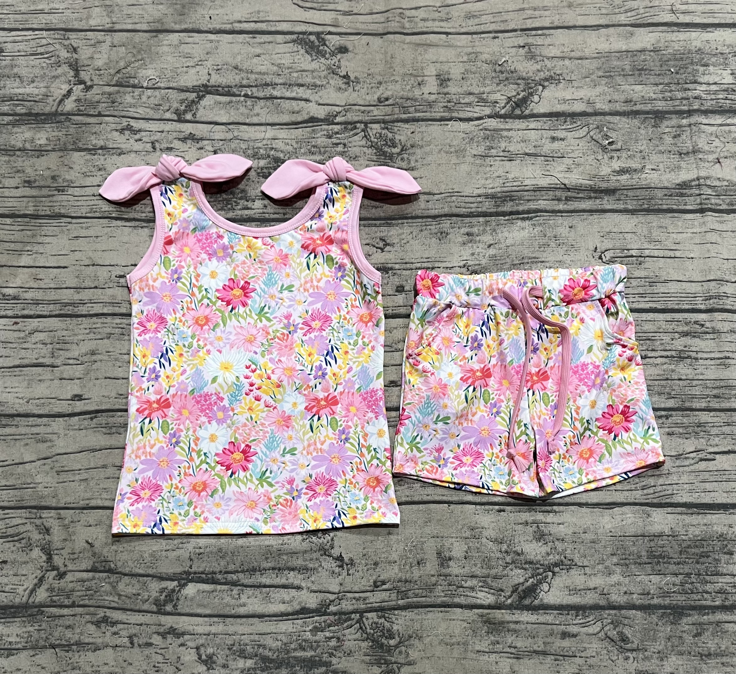 GSSO2551 pre-order baby girl clothes flower toddler girl summer  outfit-real pic 2025.4.15 