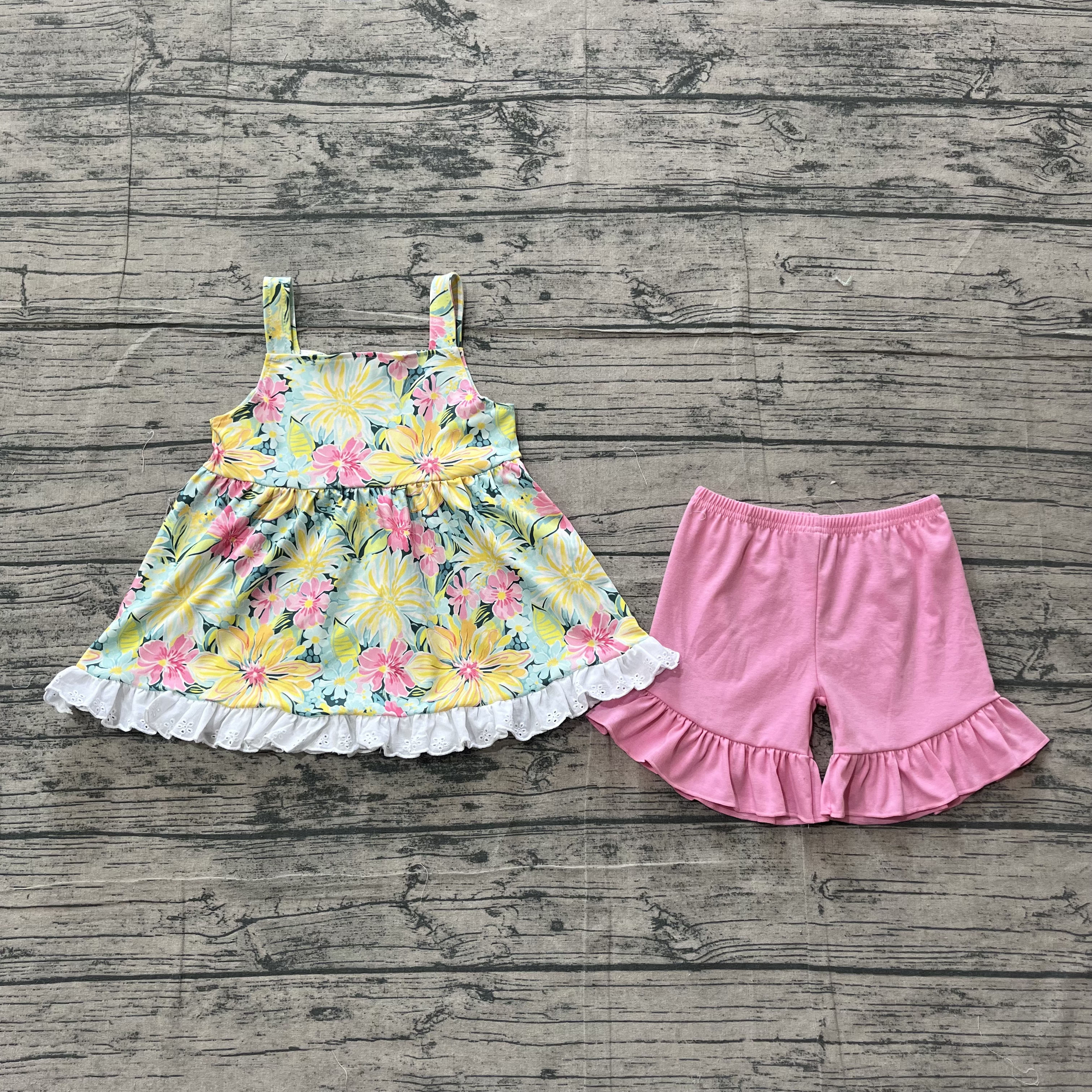 GSSO3034 pre-order baby girl clothes floral print toddler girl summer outfit-real pic 2026.3.14 