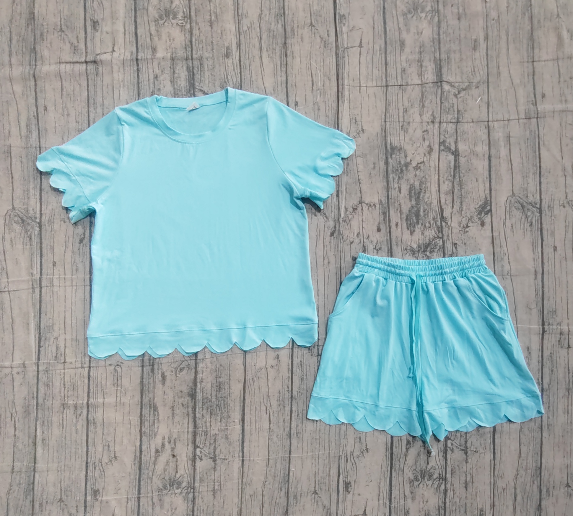 GSSO3208 pre-order adult pajamas blue print adult women summer set-real pic 2026.3.8 