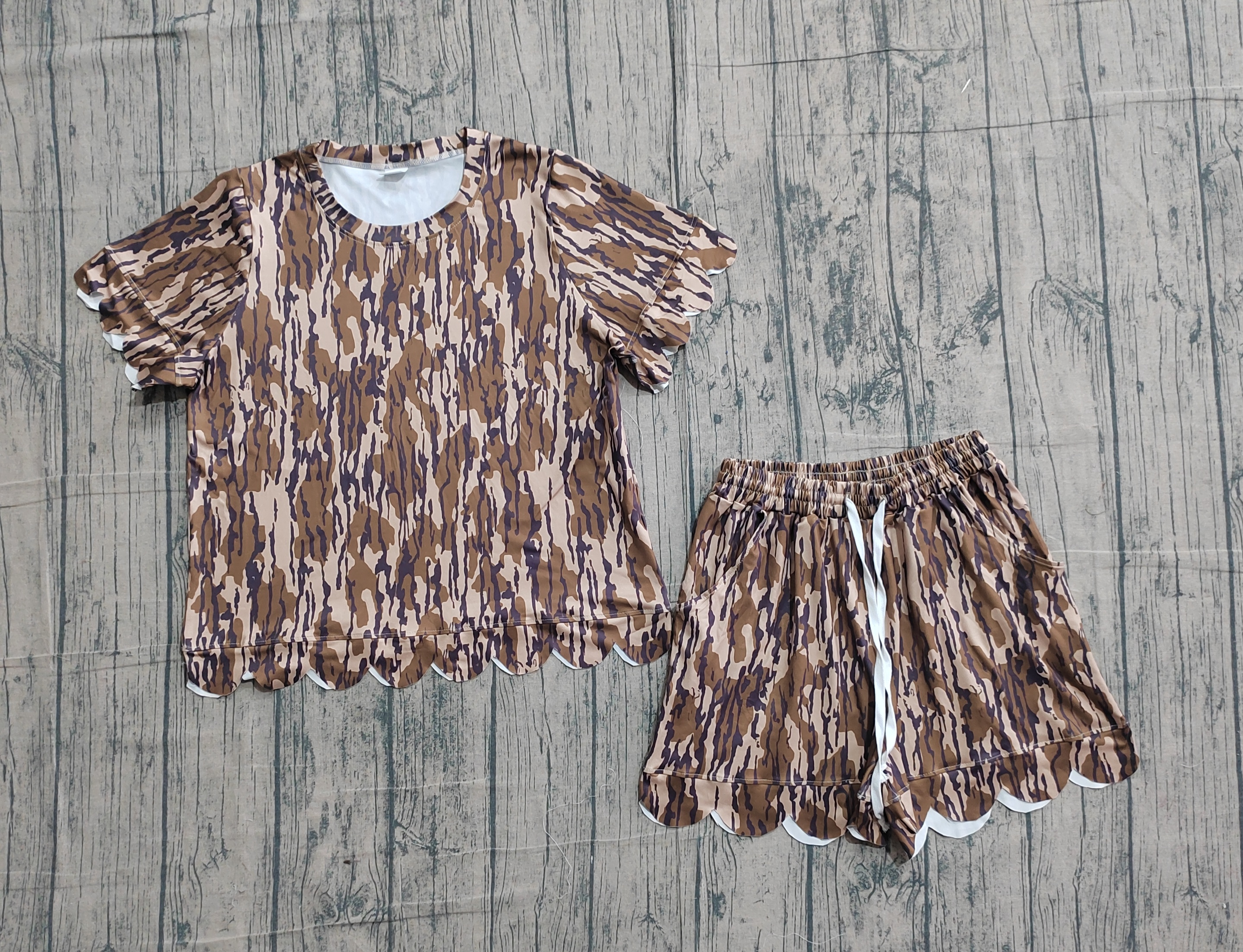 GSSO3231 pre-order adult pajamas camo print adult women  summer set-real pic 2026.3.8 