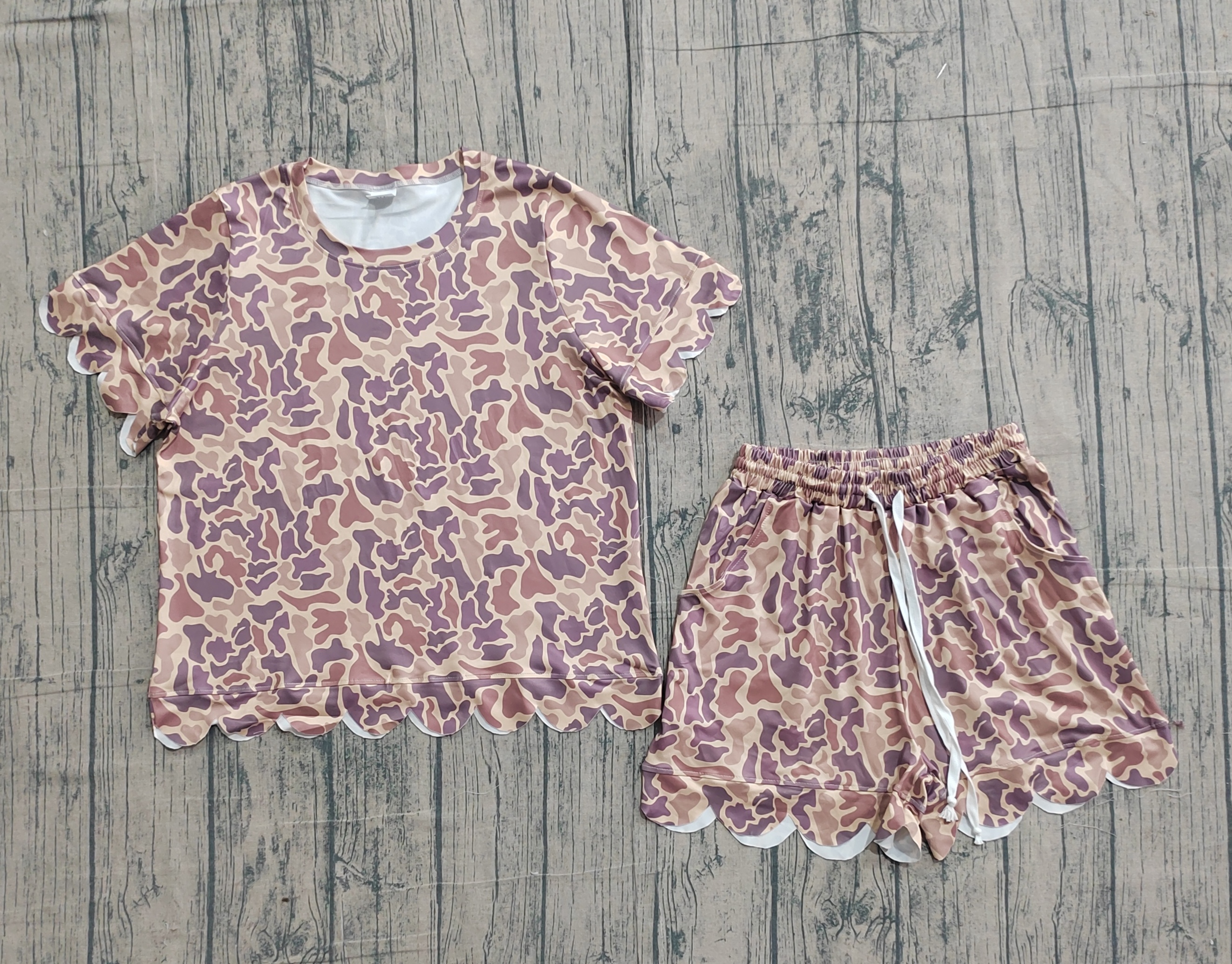 GSSO3233 pre-order adult pajamas camo print adult women  summer set-real pic 2026.3.8 