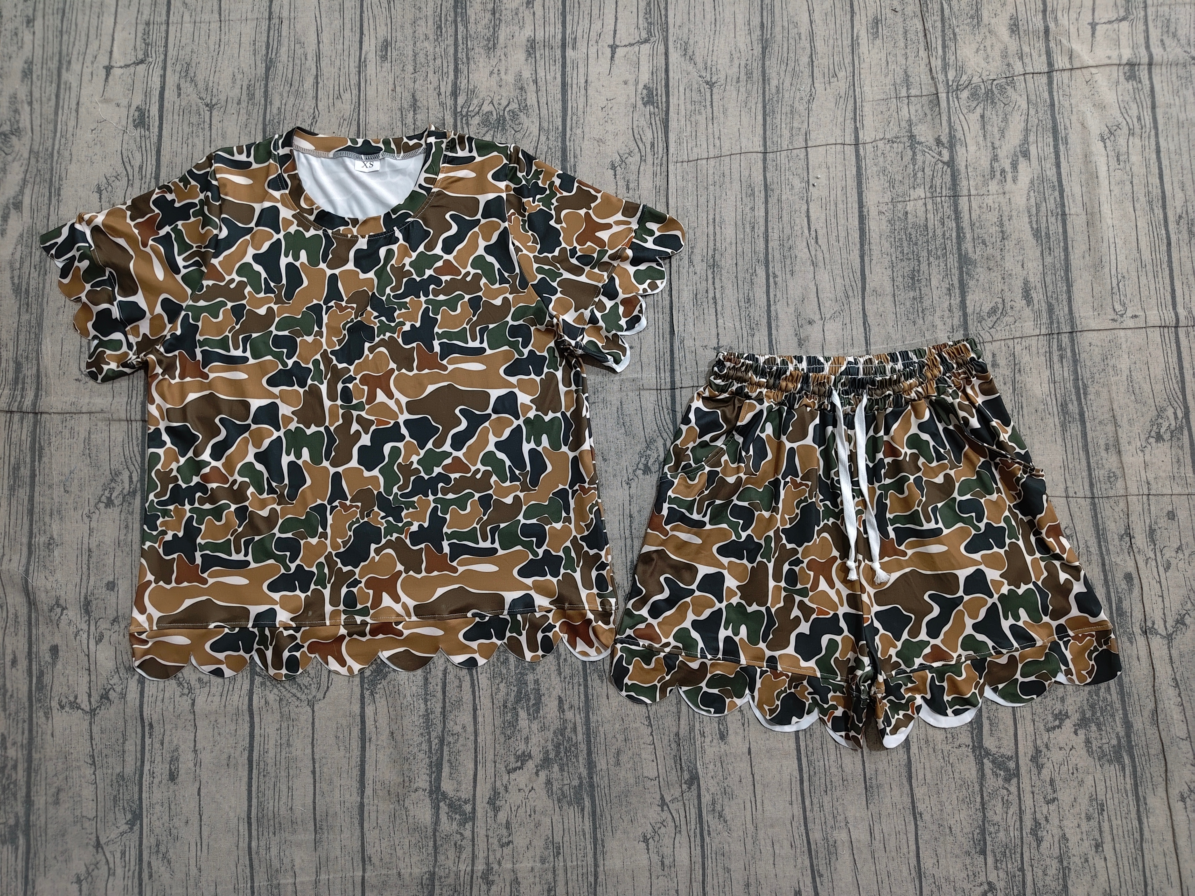 GSSO3234 pre-order adult pajamas camo print adult women  summer set-real pic 2026.3.26