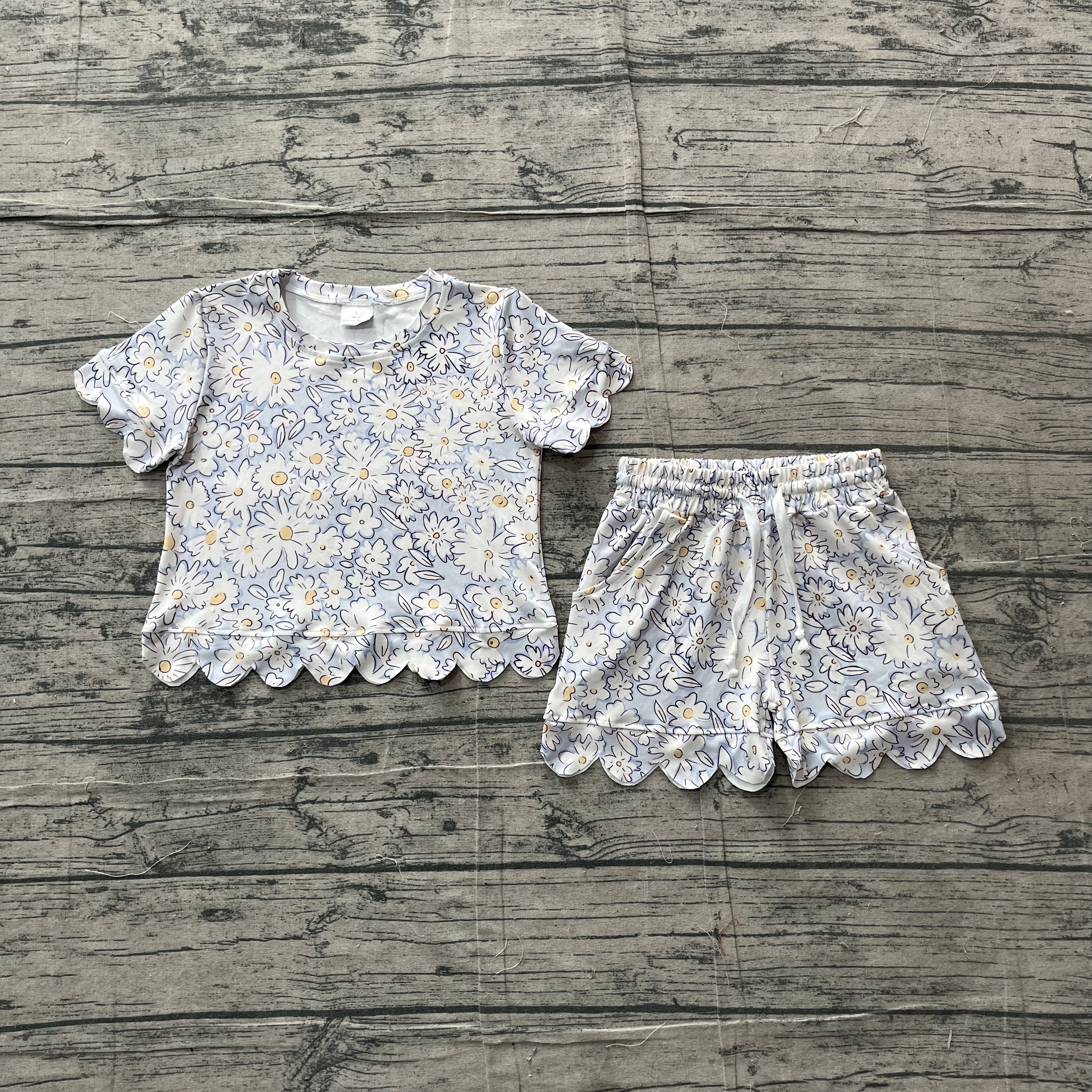 GSSO3275  pre-order kids clothes flower print girl summer clothing set-real pic 2026.5.4 